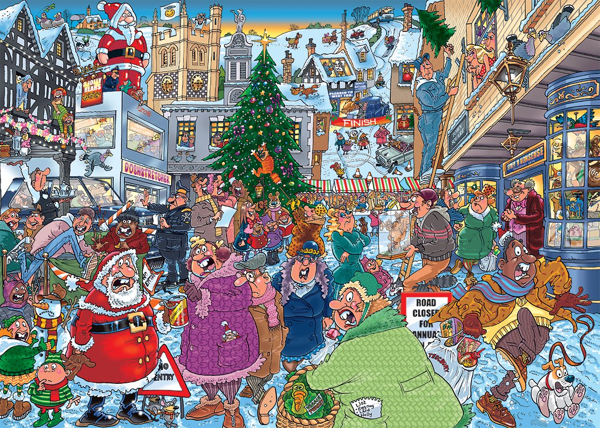 Jumbo Spiele Puzzle Wasgij Christmas 19 Weihnachtsmann Sprint! 2x1000 Teile günstig online kaufen