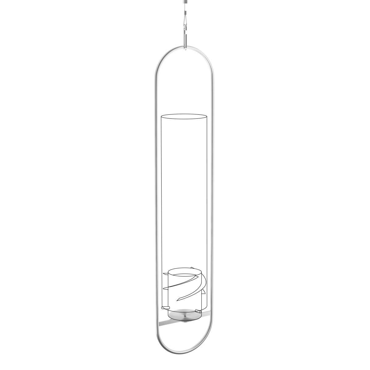 höfats Tischfeuer Hängesystem (Zubehör für SPIN Tischfeuer, Bioethanolkamin, Tischkamin, Hängelösung aus Edelstahl), für Indoor und Outdoor