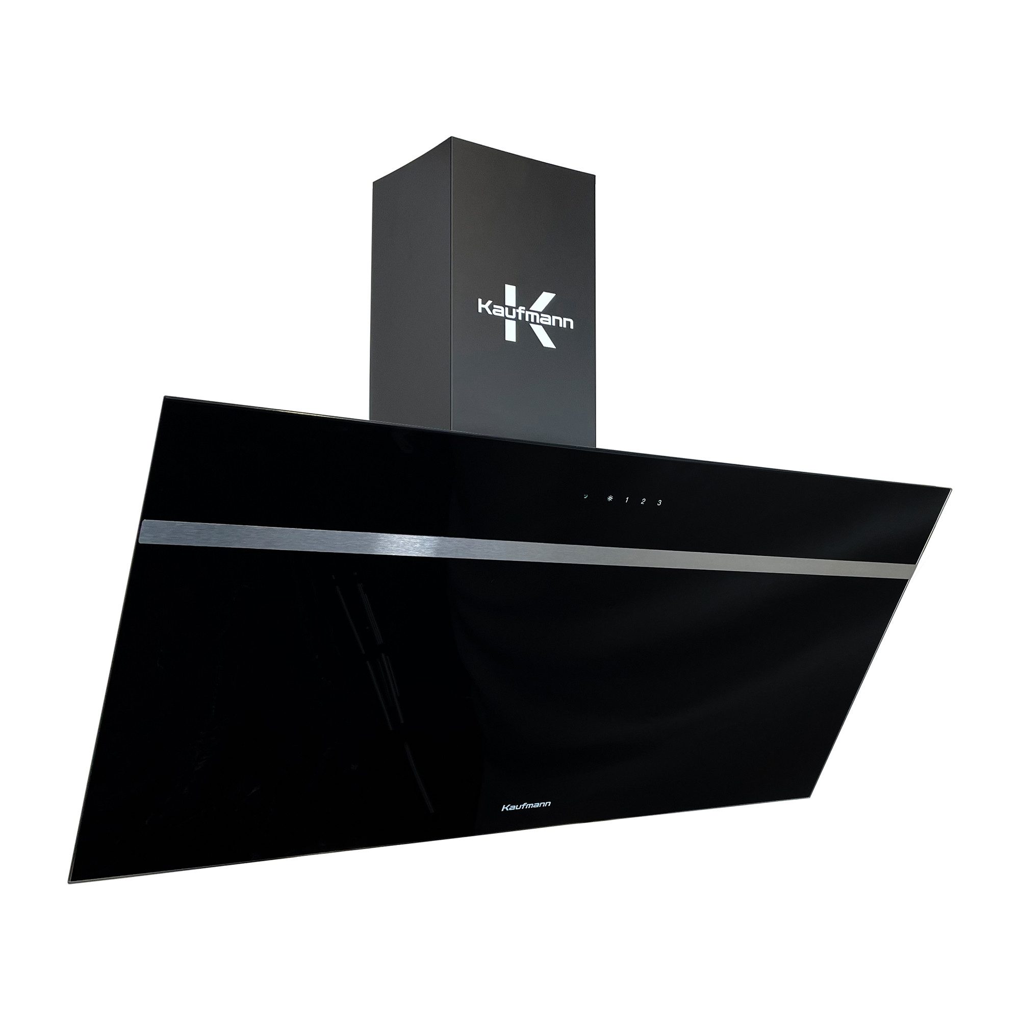 KAUFMANN Kopffreihaube VIKTORIA 90 BL+Kohlefilter, Kopffrei Dunstabzugshaube 90 cm, 1000 m³/h VIKTORIA 90 BL+Kohlefilter, Kopffrei Dunstabzugshaube 90 cm, 1000 m³/h, Dunstabzugshaube 90cm,Wandhaube, Schwarz Glas, Fernbedienung