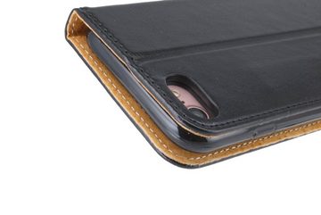 cofi1453 Handyhülle Hülle Tasche für LG X Power 2, Echt Leder Handy Wallet Case Cover mit Kartenfächern, Standfunktion Schwarz
