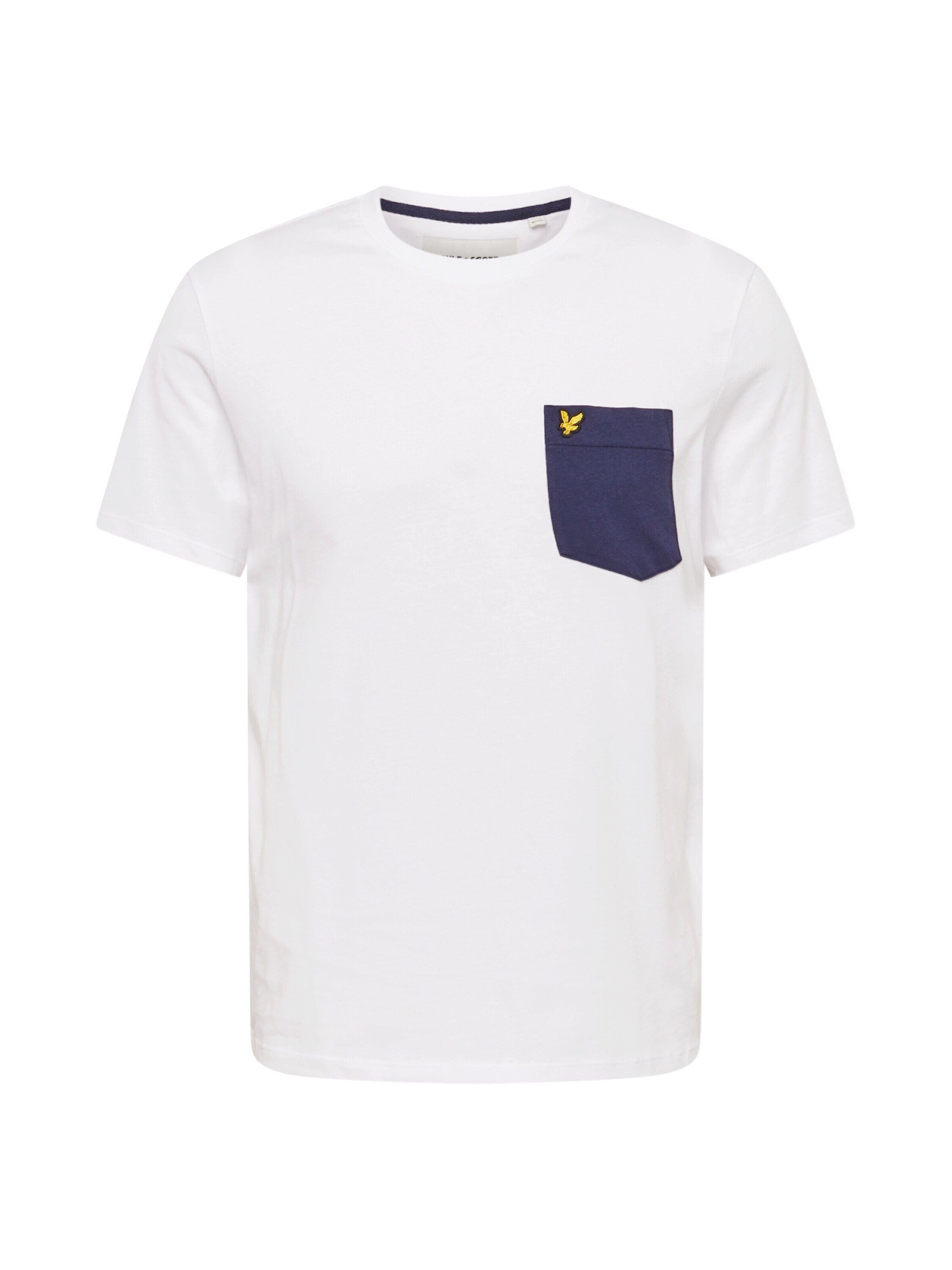 Lyle & Scott T-Shirt (1-tlg) white/navy