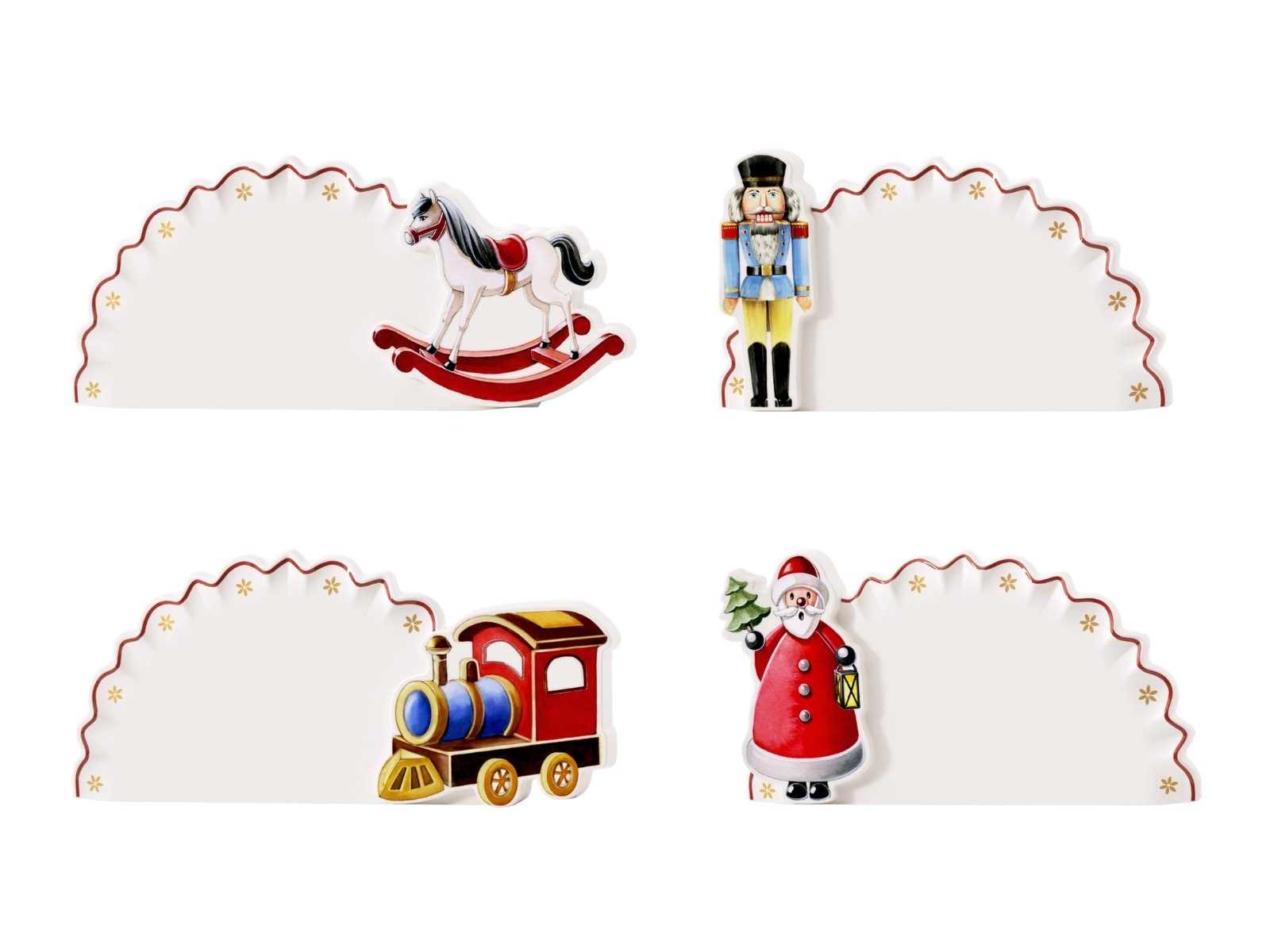 Villeroy & Boch Serviettenring Toy's Delight Tischkarten 11cm 4er Set, Premium Porcelain