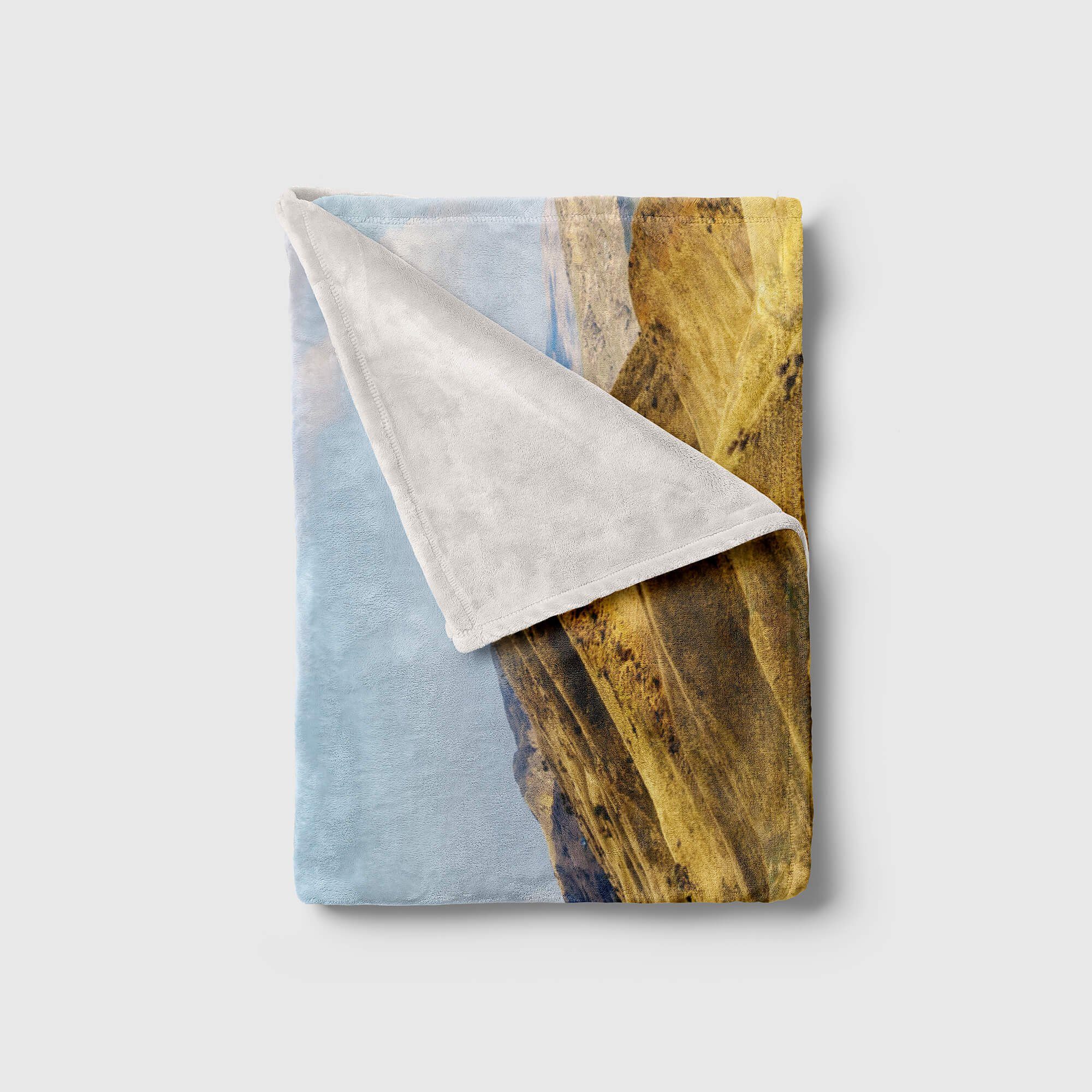 Handtuch Fotomotiv Handtücher Schön, (1-St), Baumwolle-Polyester-Mix Art Strandhandtuch Sinus Saunatuch Berge Anden Handtuch mit Kuscheldecke