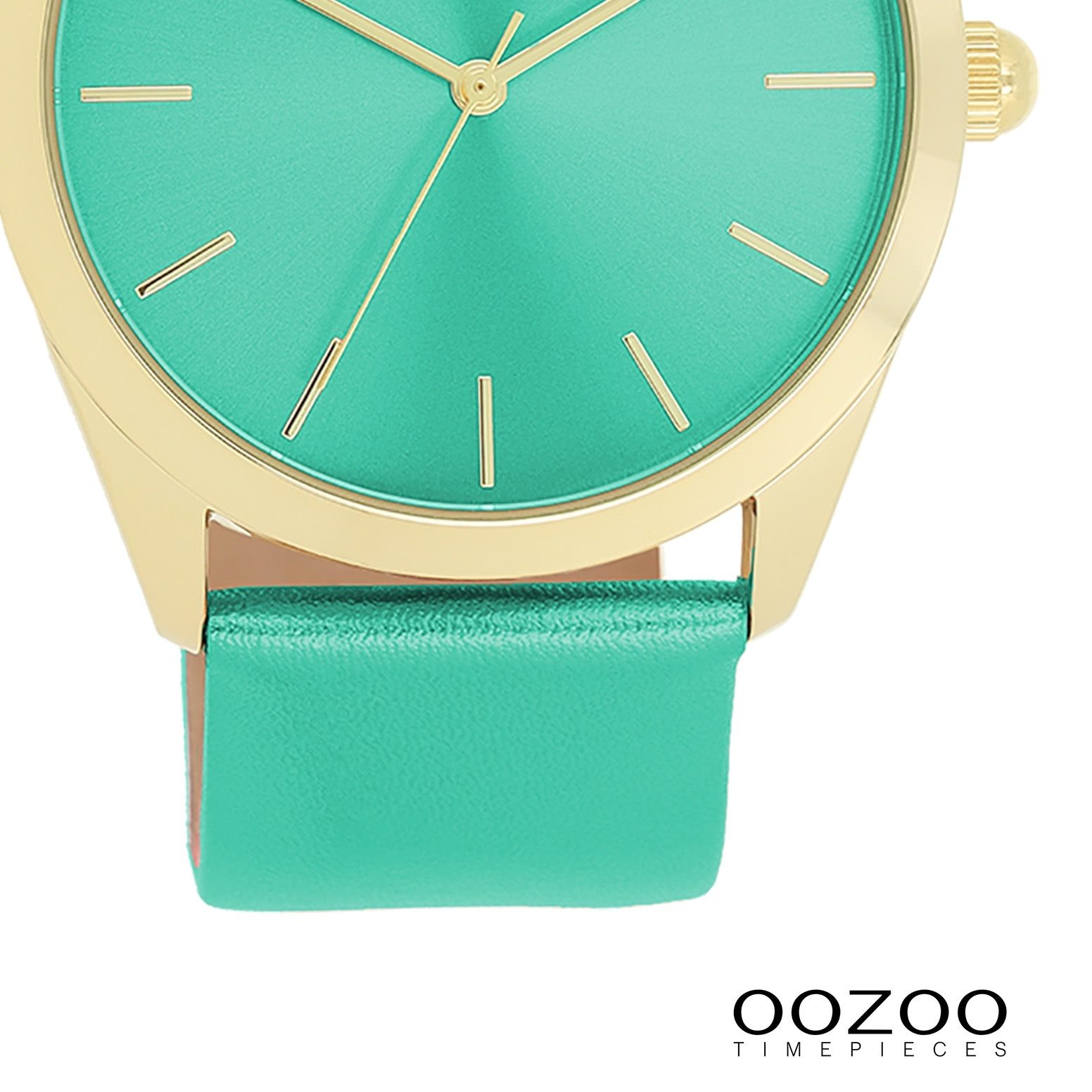 OOZOO Quarzuhr Oozoo Damen Armbanduhr Timepieces Analog, (Analoguhr), Damenuhr rund, groß (ca. 40mm) Lederarmband, Fashion-Style
