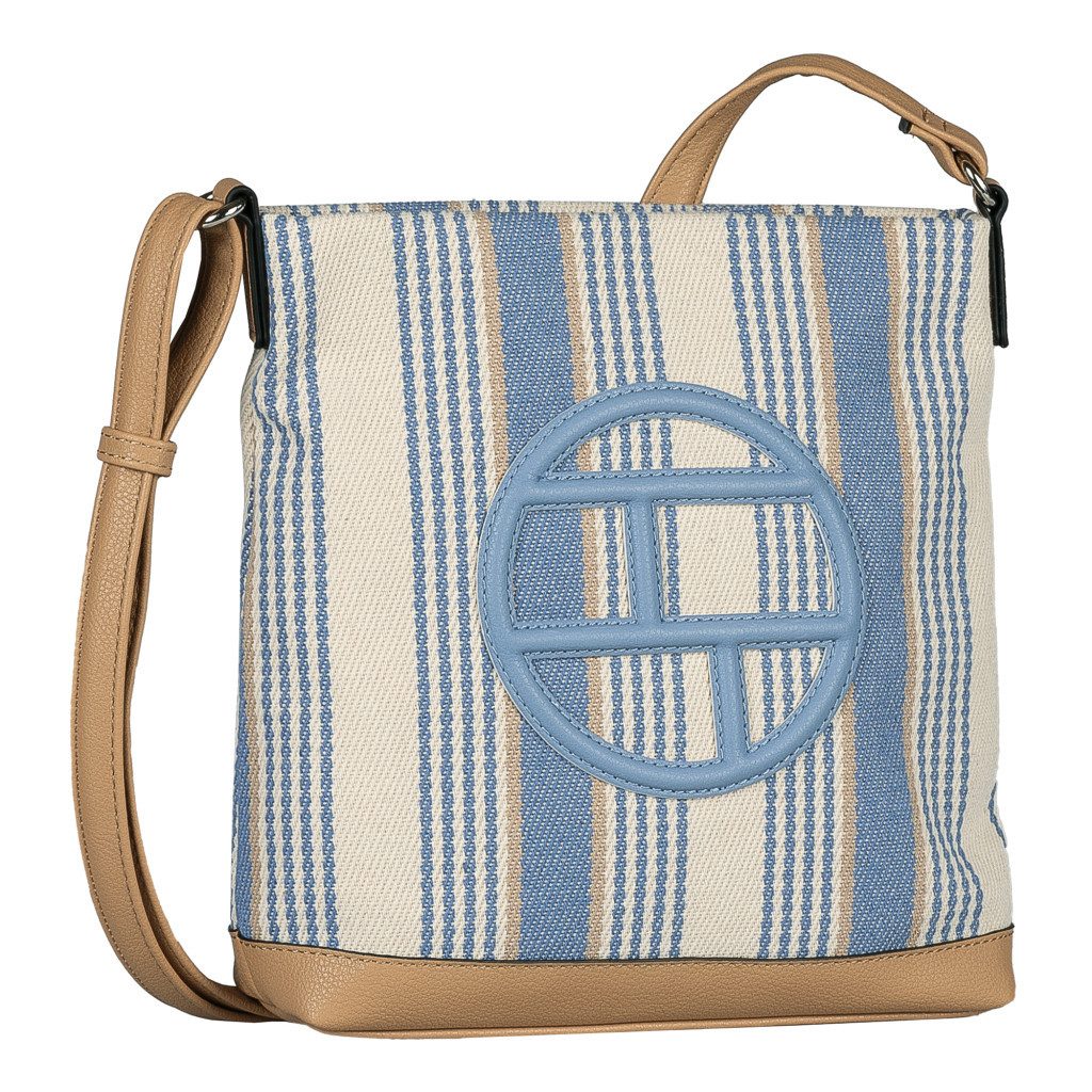 TOM TAILOR Umhängetasche Gilda, Damen Schultertasche in sommerlichem Streifen-Look