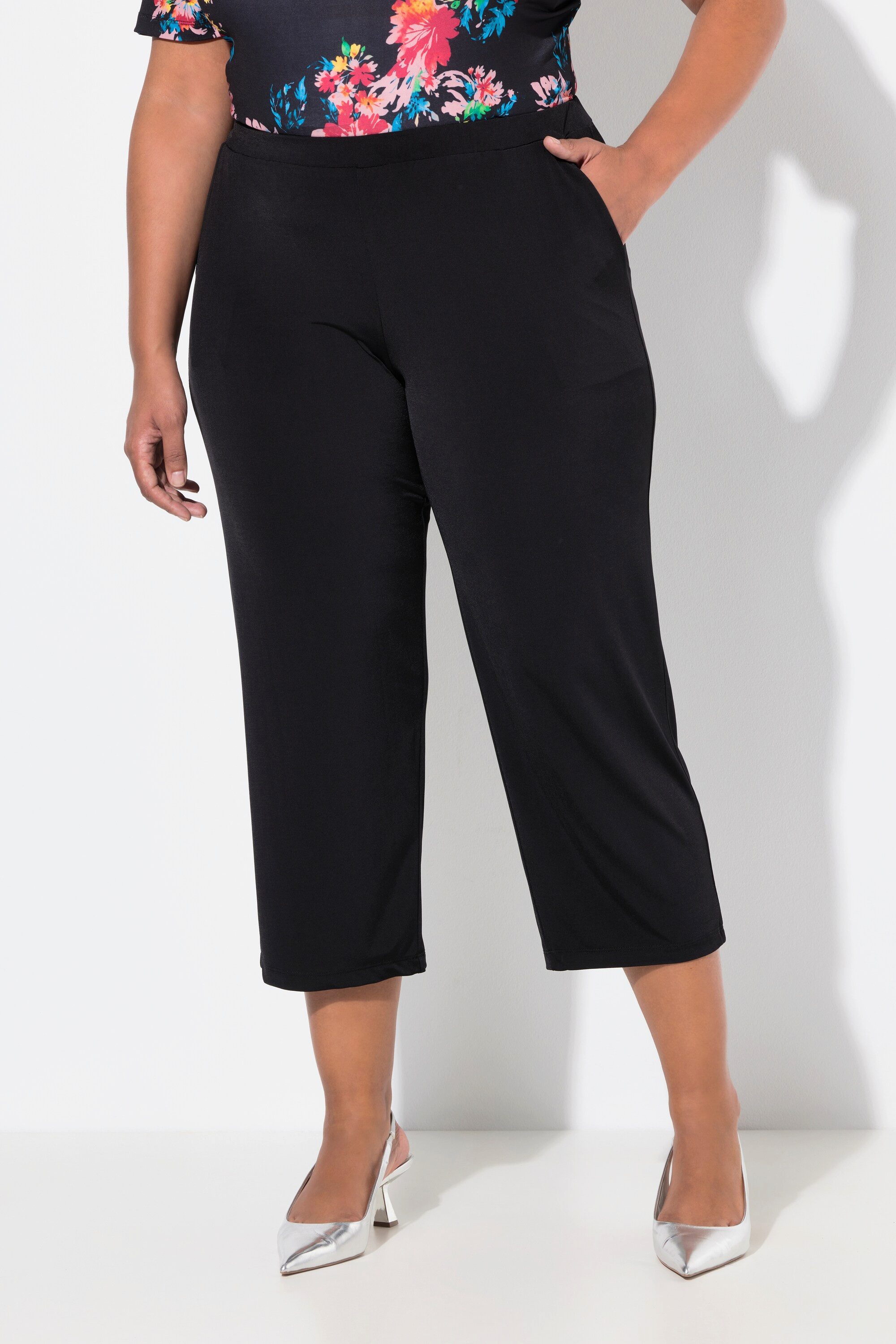 Ulla Popken Schlupfhose 7/8-Jerseyhose gerades Bein günstig online kaufen