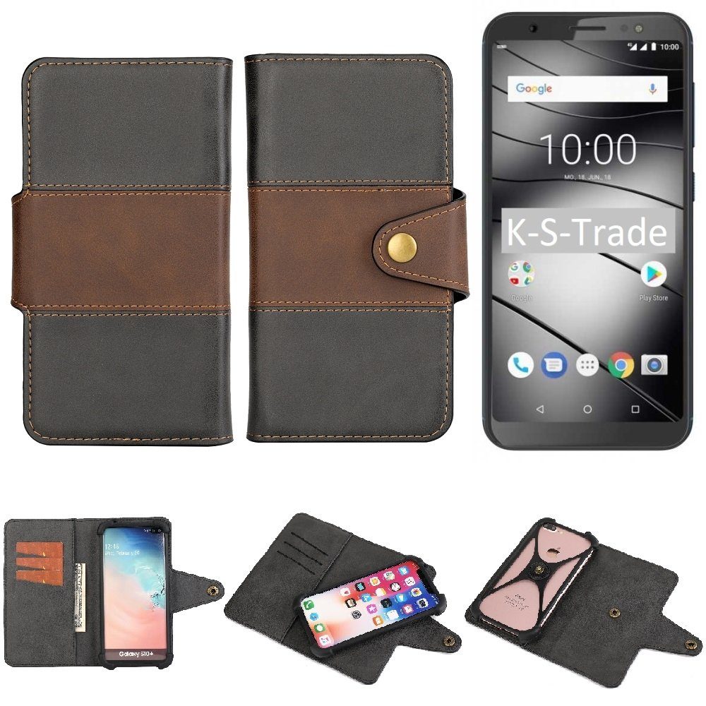 K-S-Trade Handyhülle für Gigaset GS185, Handyhülle Schutzhülle Hülle Bookstyle Wallet-Case Bumper