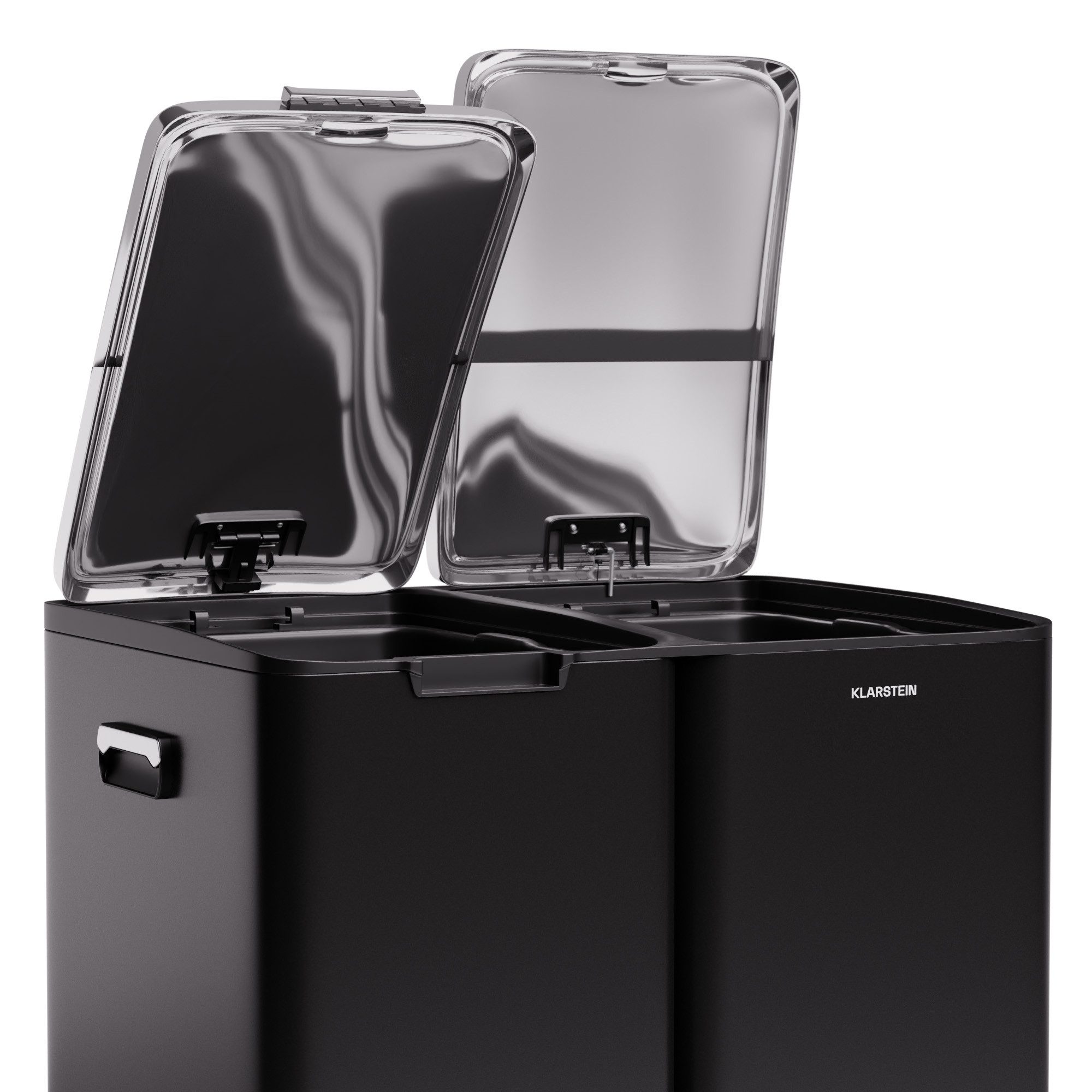 Klarstein Mülltrennsystem Tiyo, Mülleimer 3 Fach Treteimer Trash Bin 60L