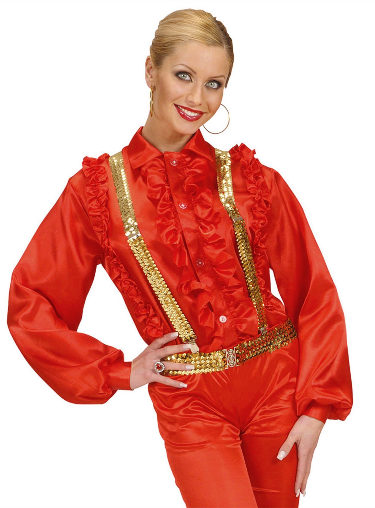 Widdmann Hosenträger Hosenträger Pailletten gold Mit Metall-Clips und Schna günstig online kaufen