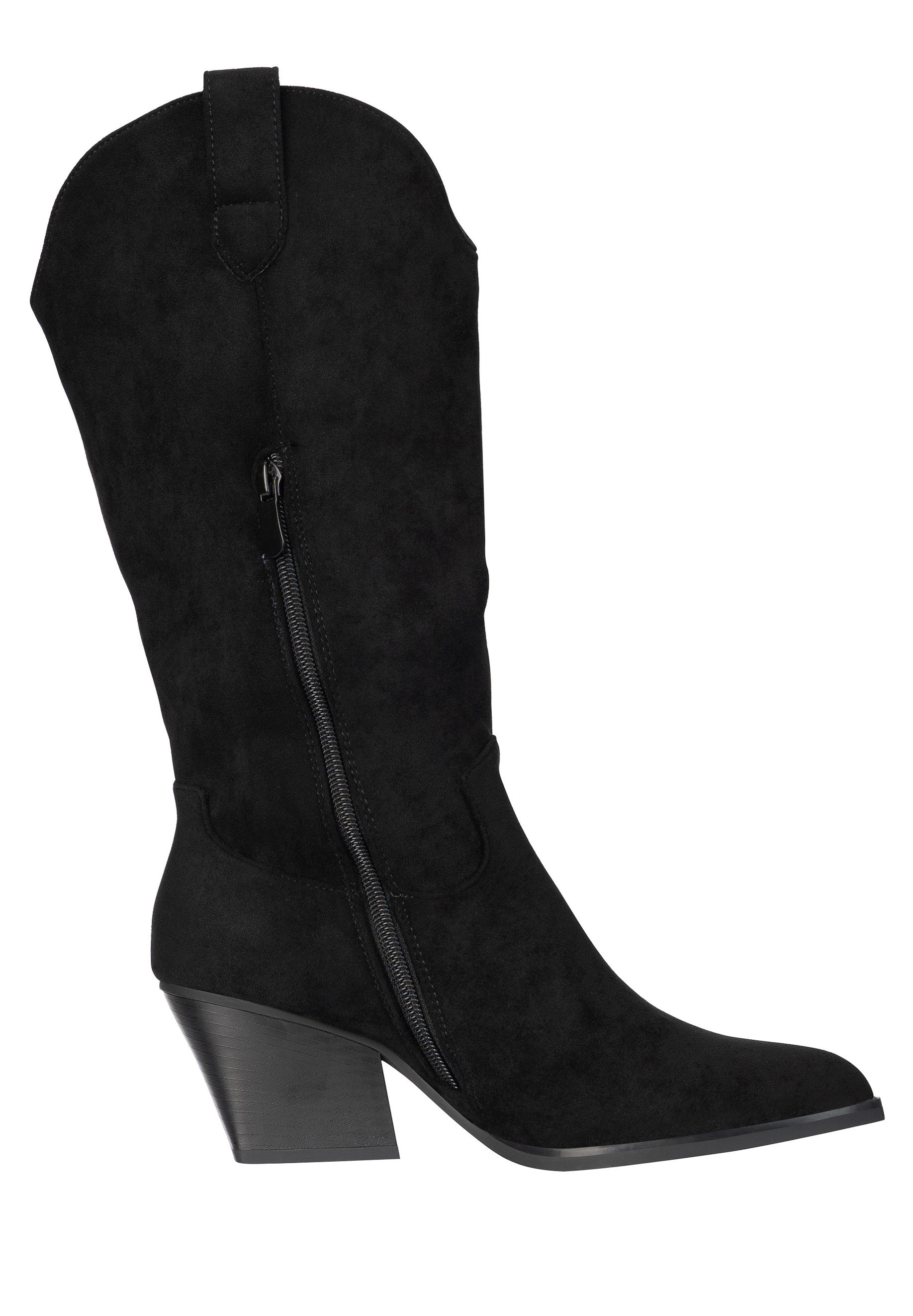 Day Vine Cowboy Boots Damen kniehoch mit Blockabsatz & Western Design Cowboystiefel
