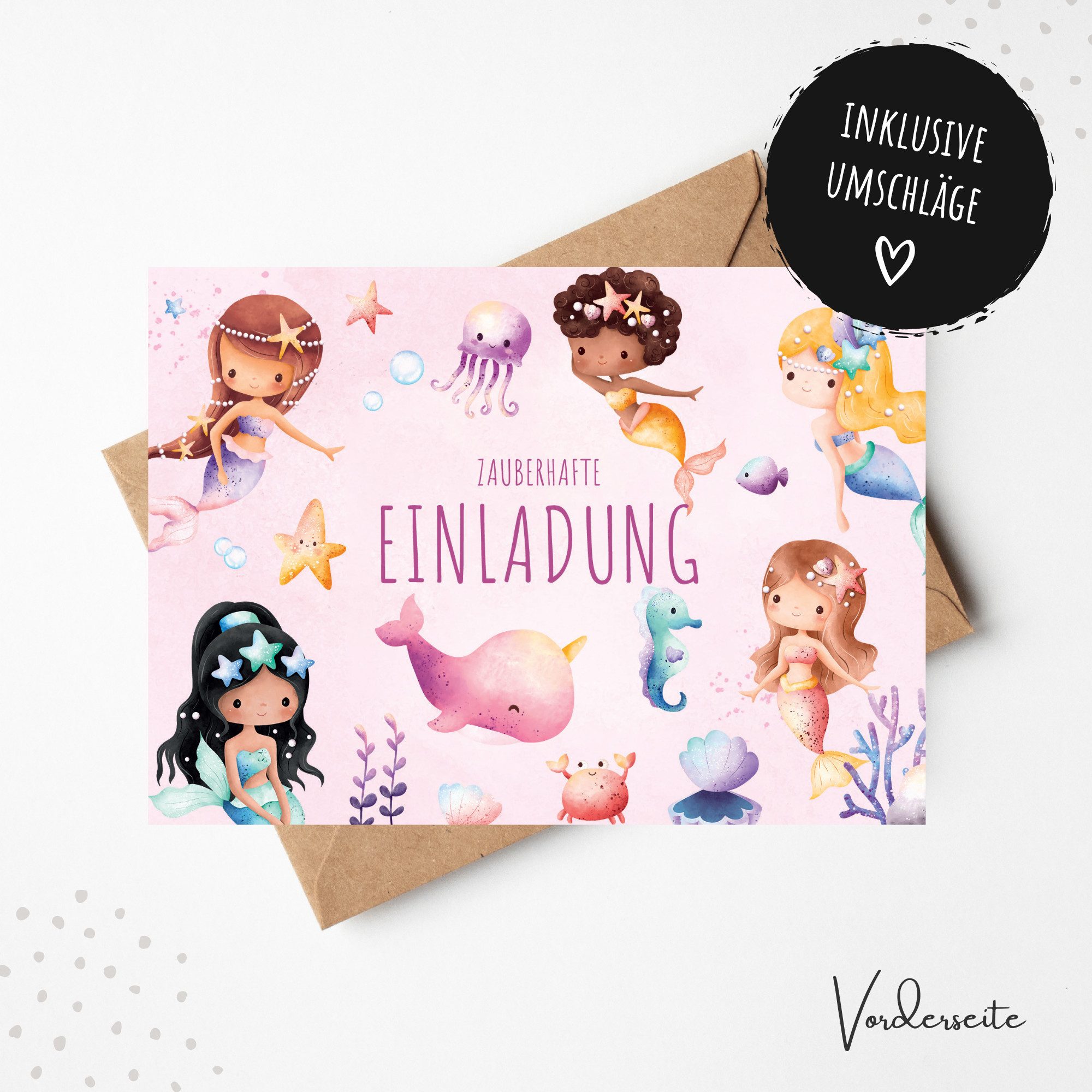 MeinBaby123® Einladungskarten Kindergeburtstag inkl. 10 Umschläge, Kindergeburtstag Jungs und Mädchen, Geburtstagseinladungen Kinder