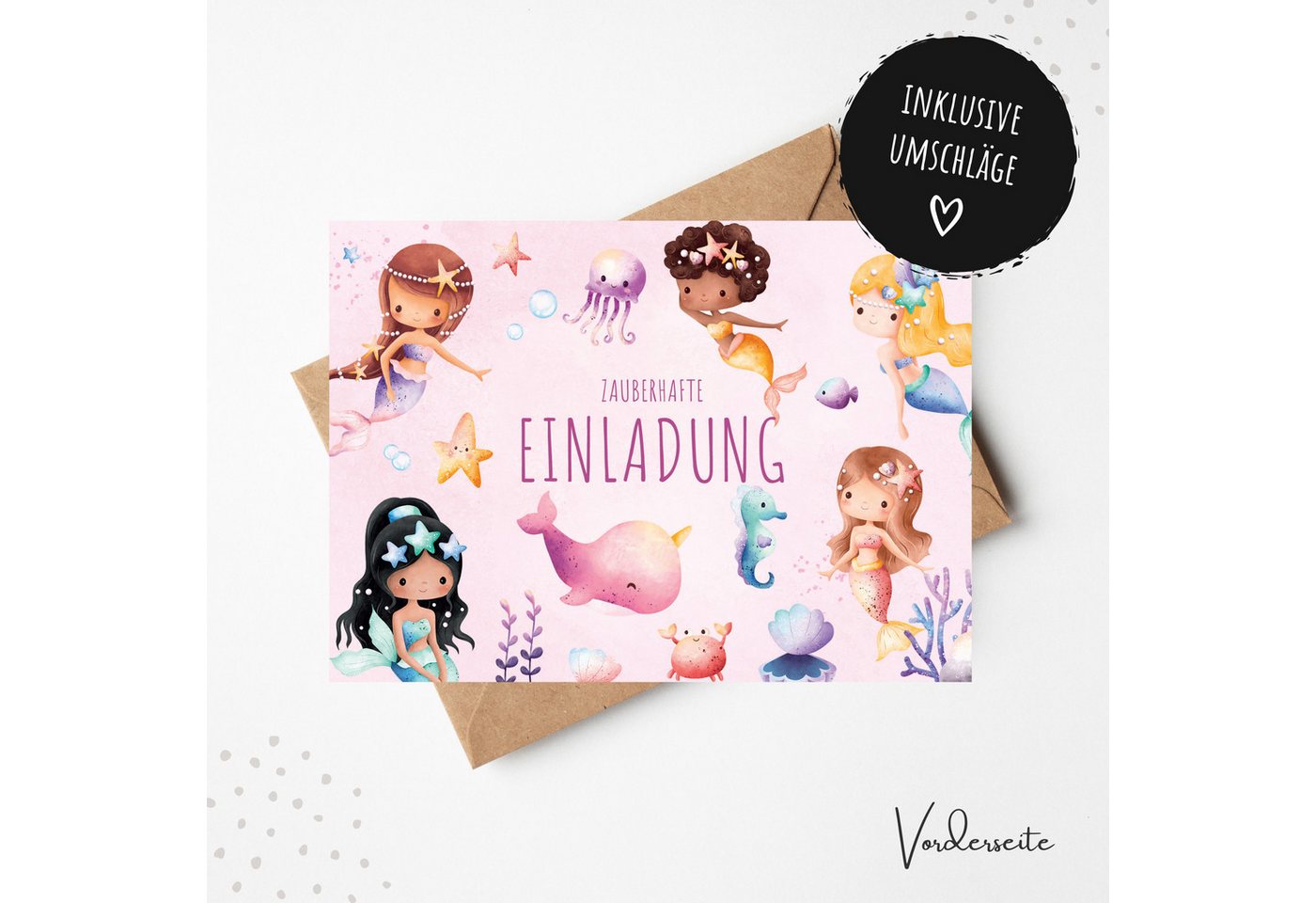 Thumbnail - MeinBaby123® Einladungskarten Kindergeburtstag inkl. 10 Umschläge, Kindergeburtstag Jungs und Mädchen, Geburtstagseinlad...