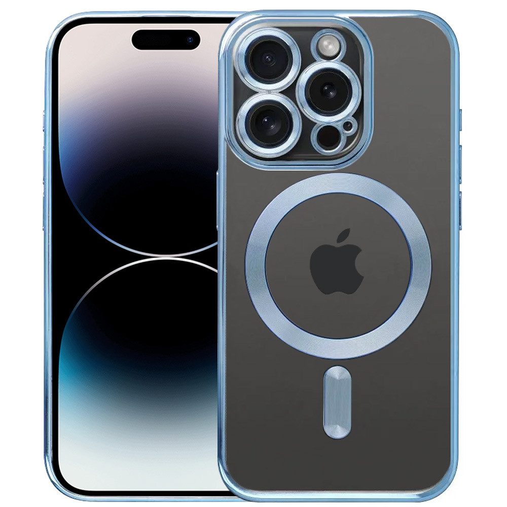 FITSU Handyhülle Case für iPhone 14 Pro Hülle MagSafe kompatibel mit Kameraschutz 6,12 Zoll, Durchsichtige Hülle für iPhone 14 Pro Schutzhülle mit farbigen Rahmen