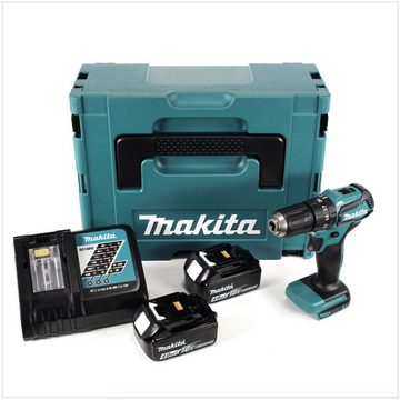 Makita Schlagbohrmaschine DHP 483 RMJ Akku Schlagbohrschrauber 18V 40Nm im Makpac + 2x 4,0 Ah A