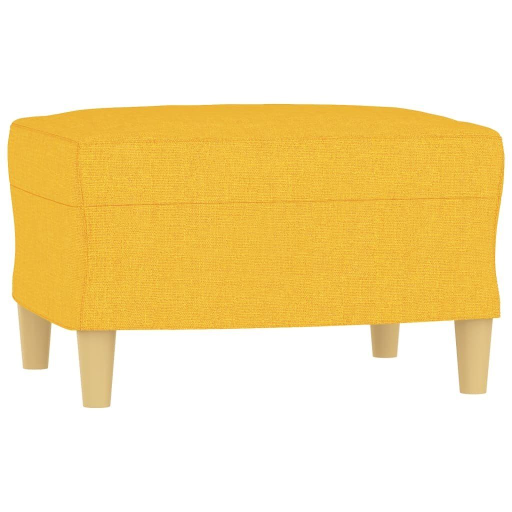 vidaXL Fußhocker 60 x 50 x 41 cm Fußhocker Hellgelb 60x50x41 cm Stoff