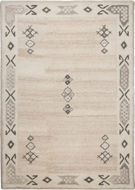 Wollteppich Royal Berber, THEKO, rechteckig, Höhe: 18 mm, Berber Optik, reine Wolle, ideal im Wohnzimmer & Schlafzimmer