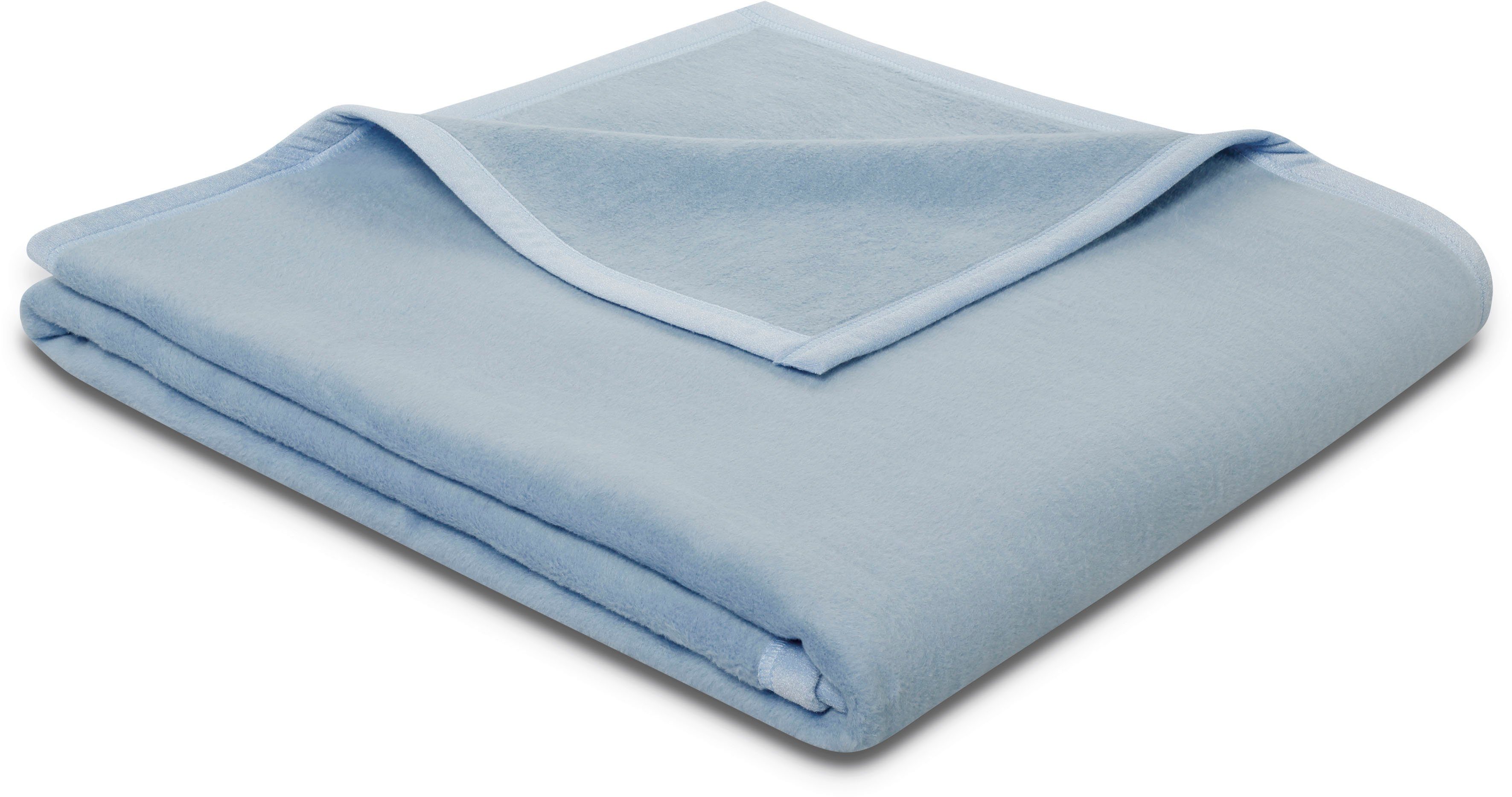 Wohndecke Cotton Sense, Biederlack, aus 100% Baumwolle hellblau | Baumwolldecken