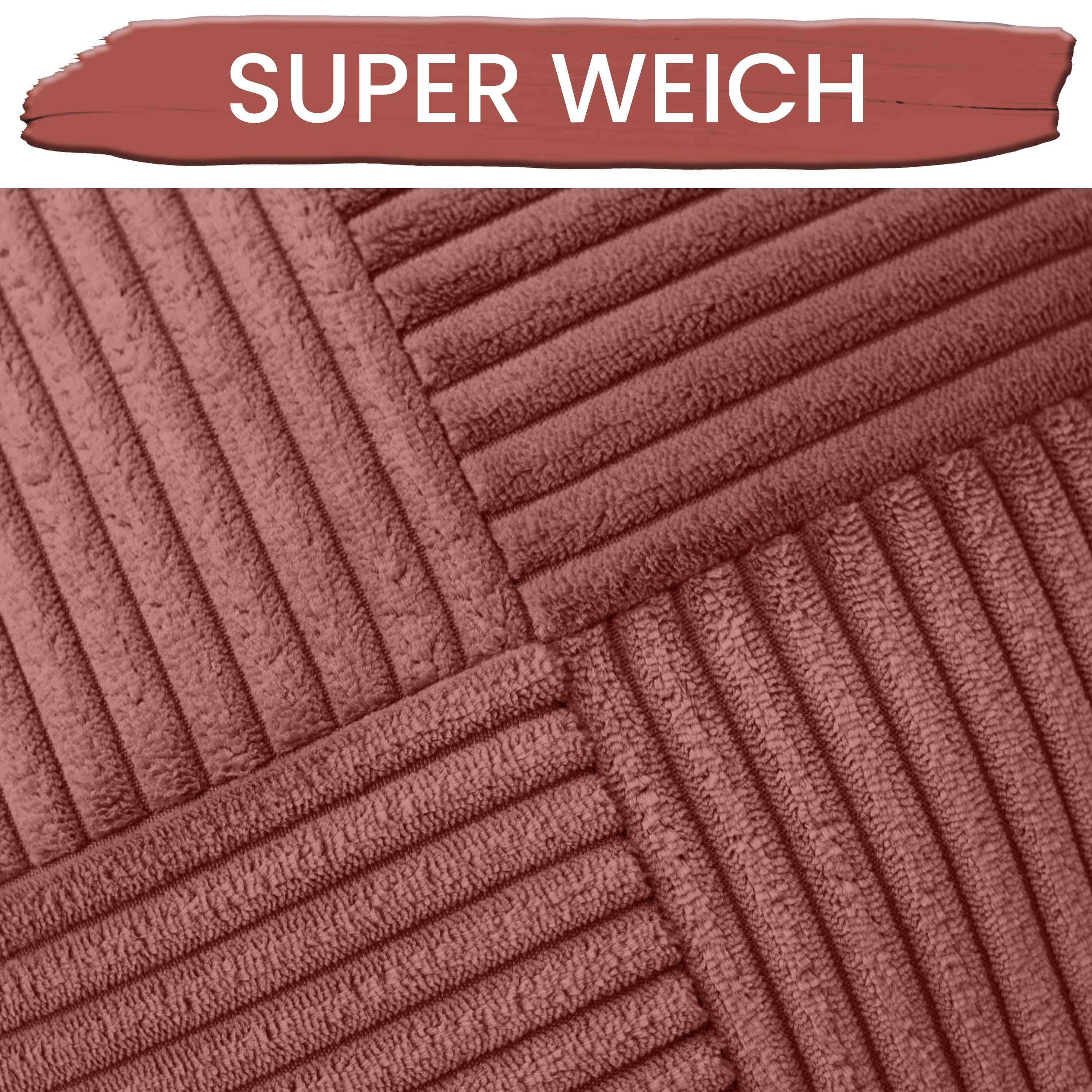 Amilian Dekokissen Sofakissen 40x40 2er Set mit Füllung und Bezug - Cord-Optik, Reißverschluss, formstabil, 2 Stück