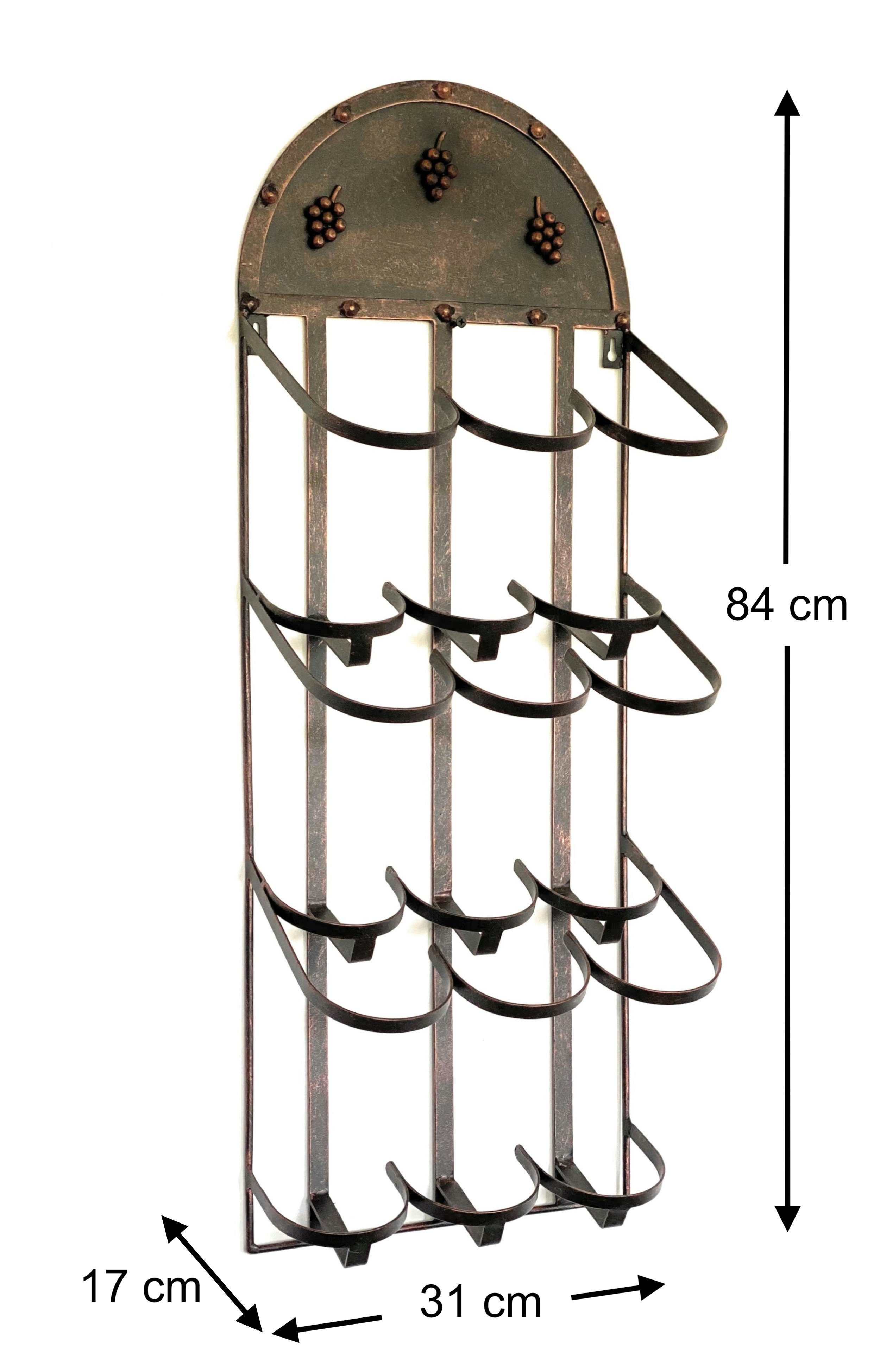 DanDiBo Weinregal Wand Metall Bronze 96192 günstig online kaufen