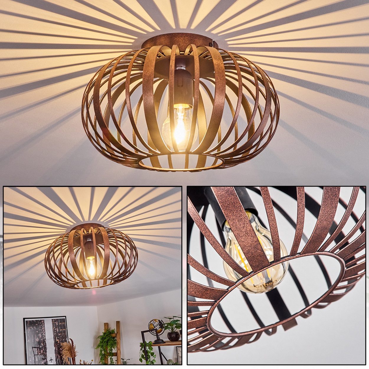 hofstein Deckenleuchte »Aidone« runde Deckenlampe aus günstig online kaufen