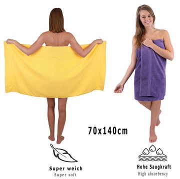 Betz Handtuch Set 10-TLG. Handtuch-Set Classic, 100% Baumwolle, (Set, 10-tlg), Farbe lila und gelb