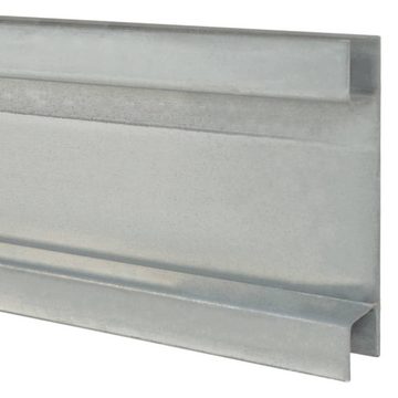 vidaXL Zaunpfosten Pfosten für Gabionenzaun Silbern 200 cm Verzinkter Stahl