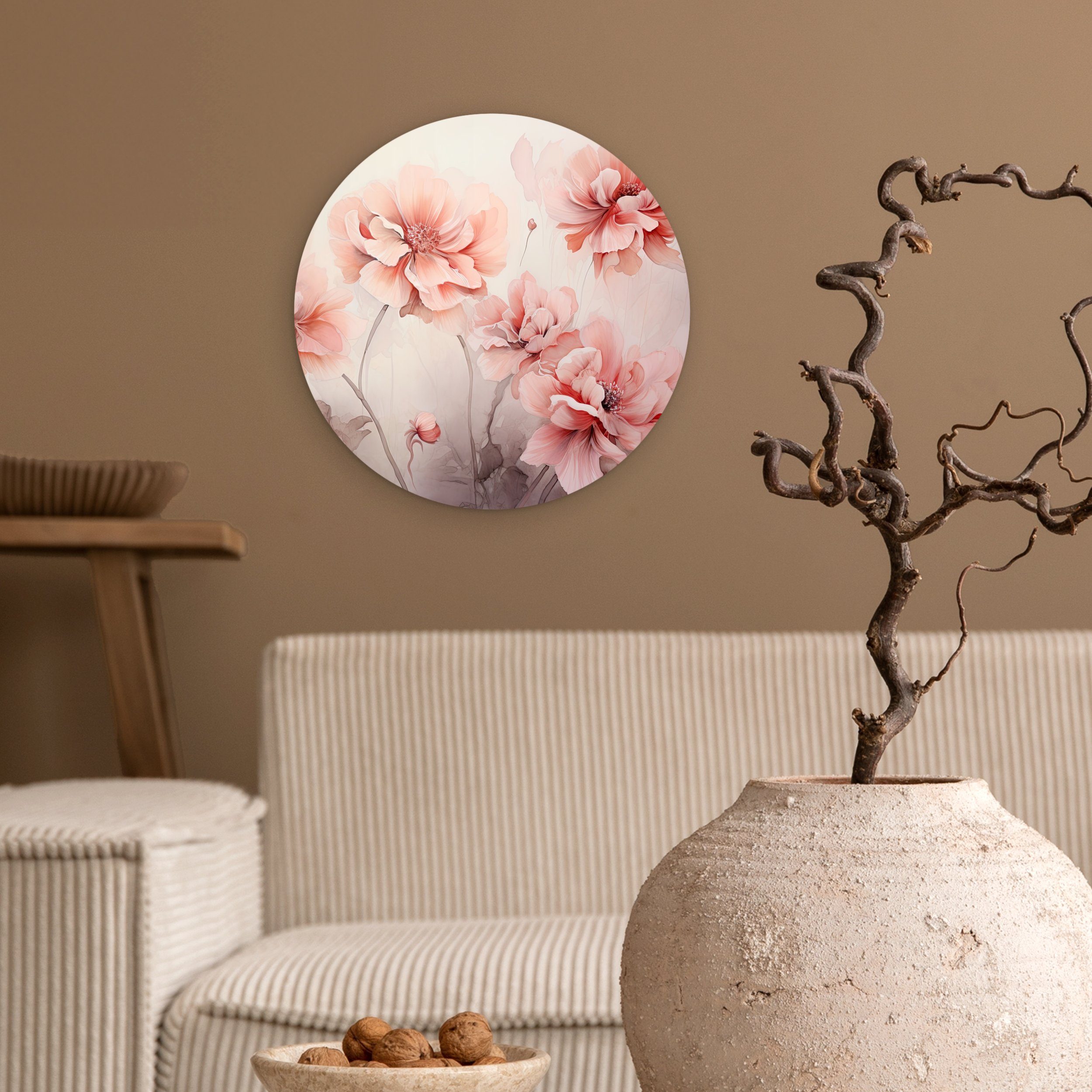 MuchoWow Gemälde Blumen - Rosa - Kunst - Abstrakt - Aquarell, Fotodruck (1 günstig online kaufen