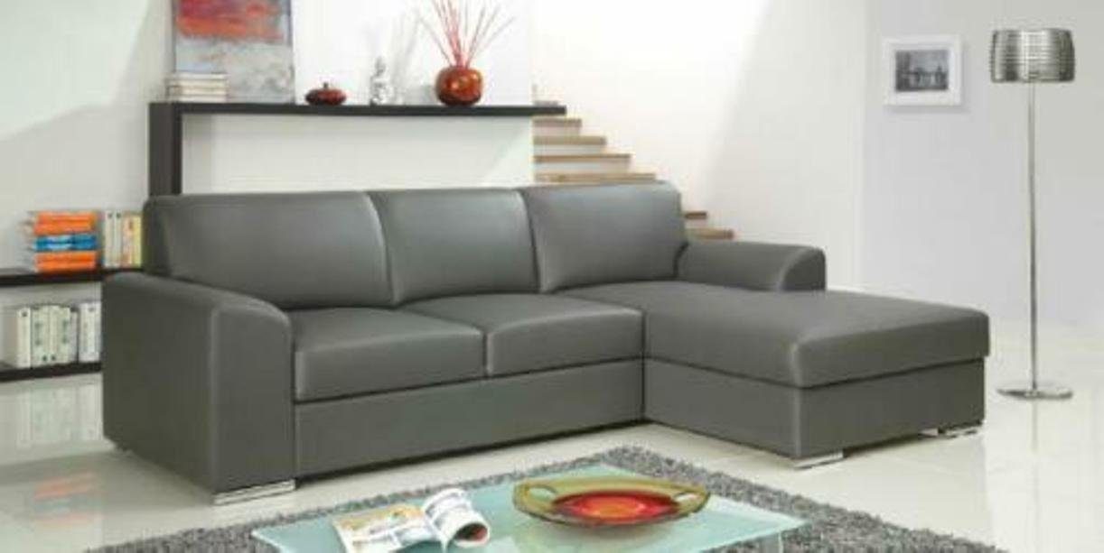 JVmoebel Ecksofa Ecksofa L-Form Couch mit Bettfunktion, Made in Europe