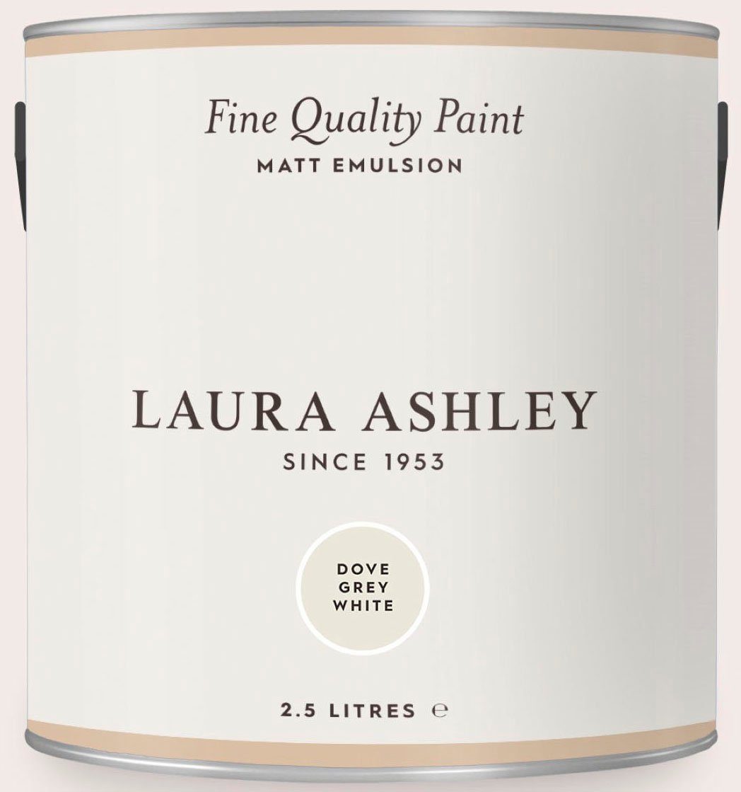 LAURA ASHLEY Wandfarbe Fine Quality Paint MATT EMULSION grey shades, matt, 2,5 L Dove Grey White
