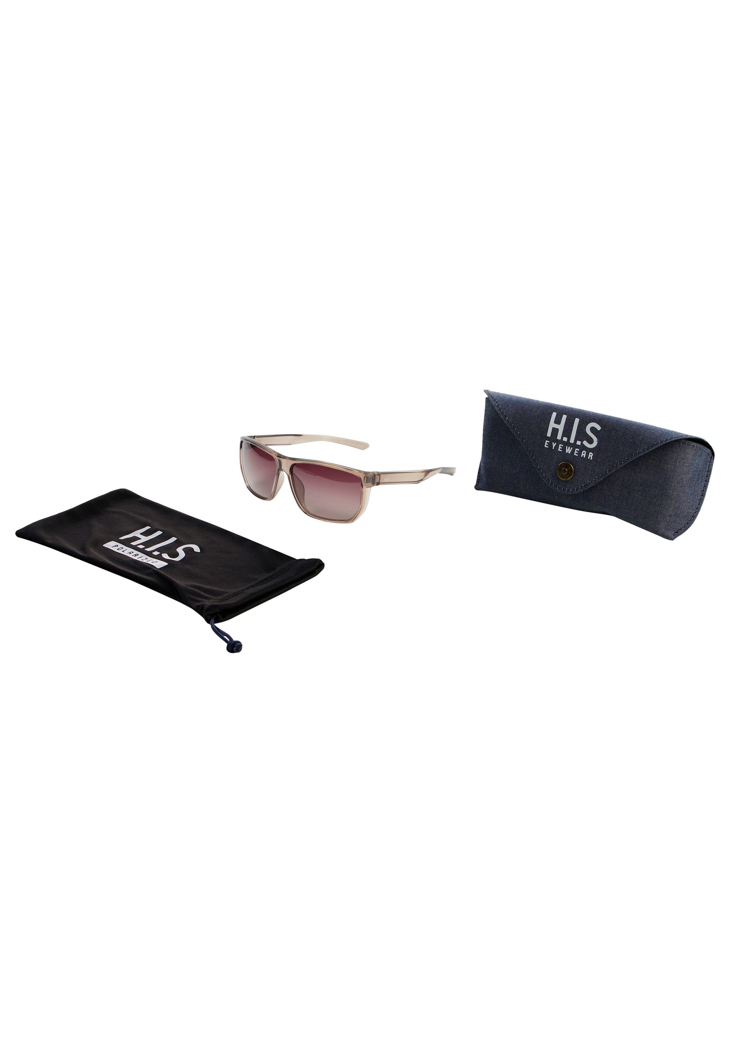 H.I.S Sonnenbrille (Set, 3-St., inklusive Softbeutel und Etui) sportlich-modischer Stil. Reduzierter Preis € 48,99. Unverbindliche Preisempfehlung € 59,00, (€ 48,99 pro 1 Stk)