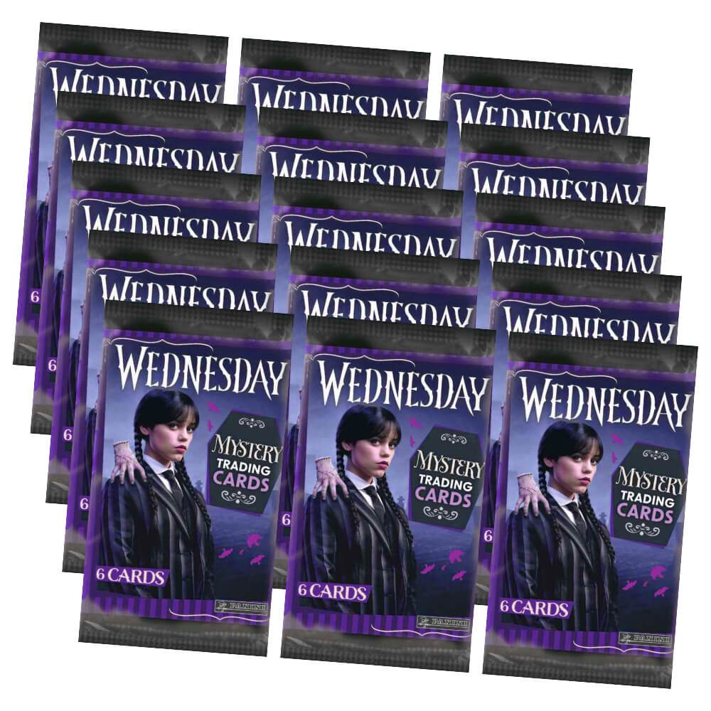 Panini Sammelkarte Wednesday Karten - Mystery Trading Cards Sammelkarten, - 15 Booster