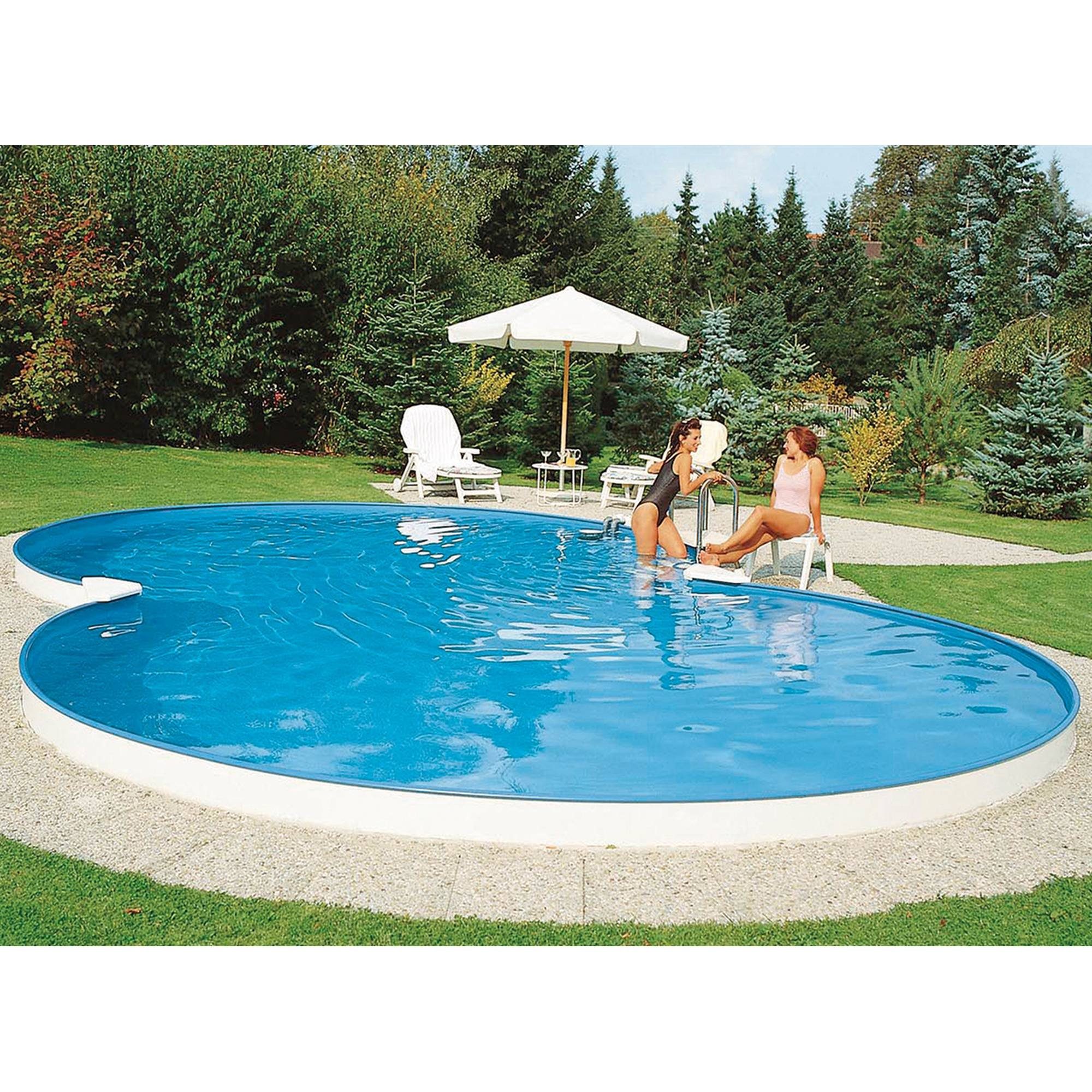 Planet Pool Achtformpool Stahlwandpool achtform Exklusiv 625x360x150 cm, St (Einzelbecken), verzinkte Stahlwand