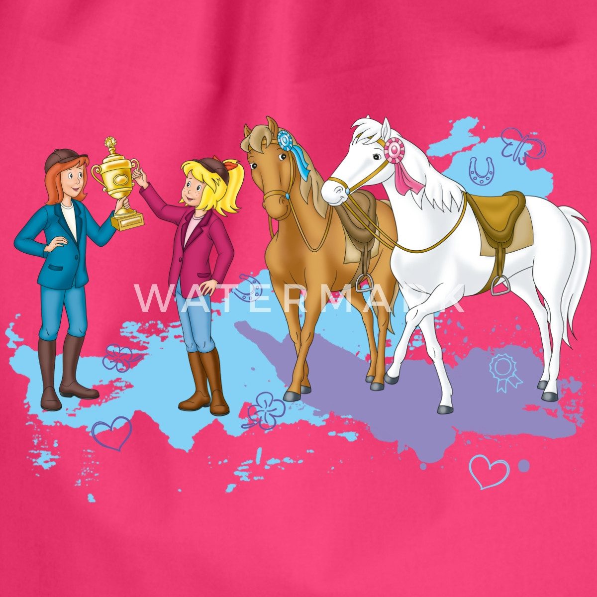 Spreadshirt Turnbeutel Bibi Und Tina Pokal Siegerschleifen Turnbeutel (1-tlg)
