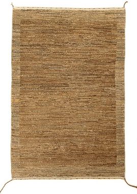 Wollteppich Gabbeh - Indus - 93 x 60 cm - braun, morgenland, rechteckig, Höhe: 18 mm, Wohnzimmer, Handgeknüpft, Einzelstück mit Zertifikat