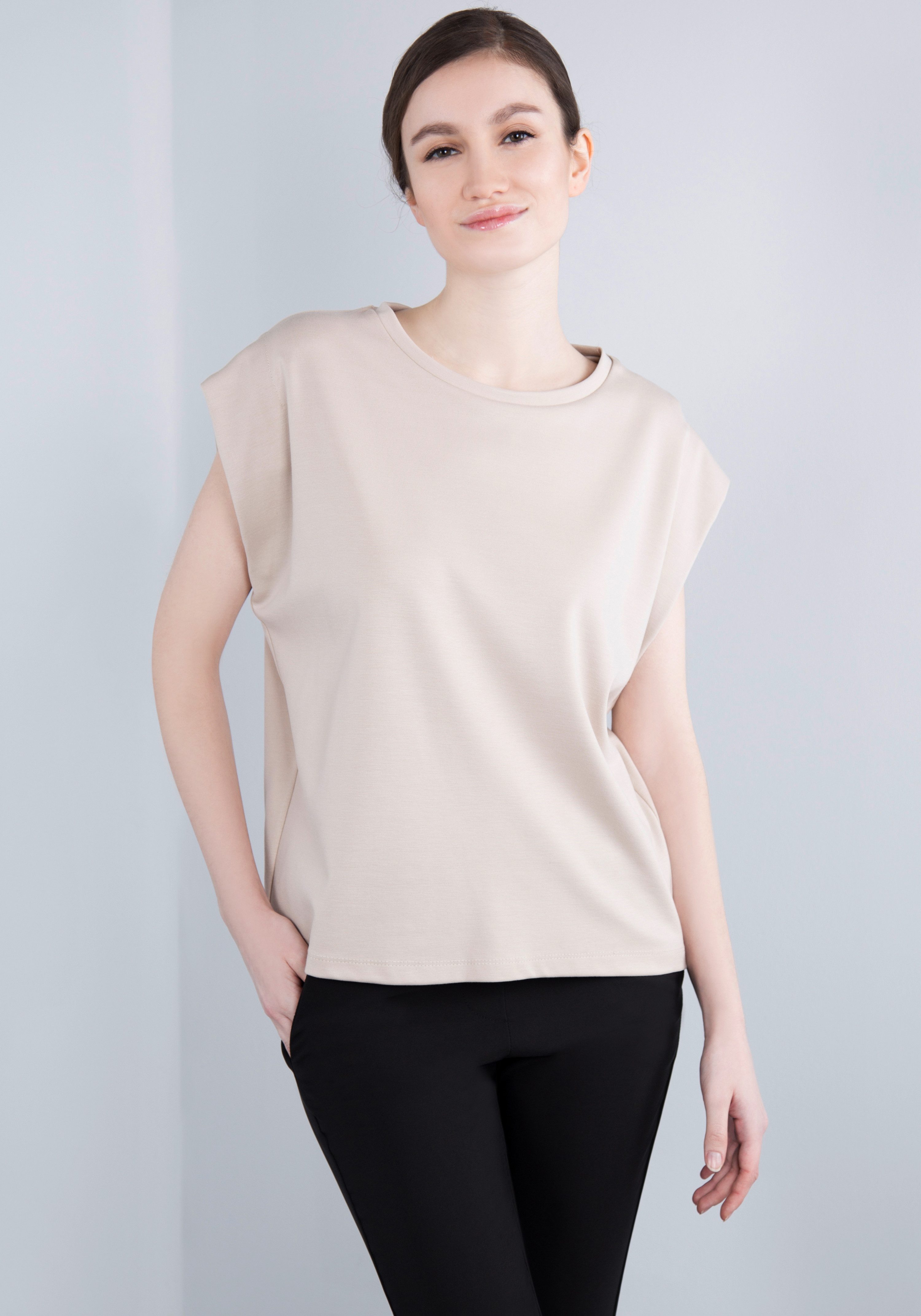 IMPERIAL T-Shirt Ärmelloses "Punto Milano" Shirt mit eingeschlagen Armlochd günstig online kaufen