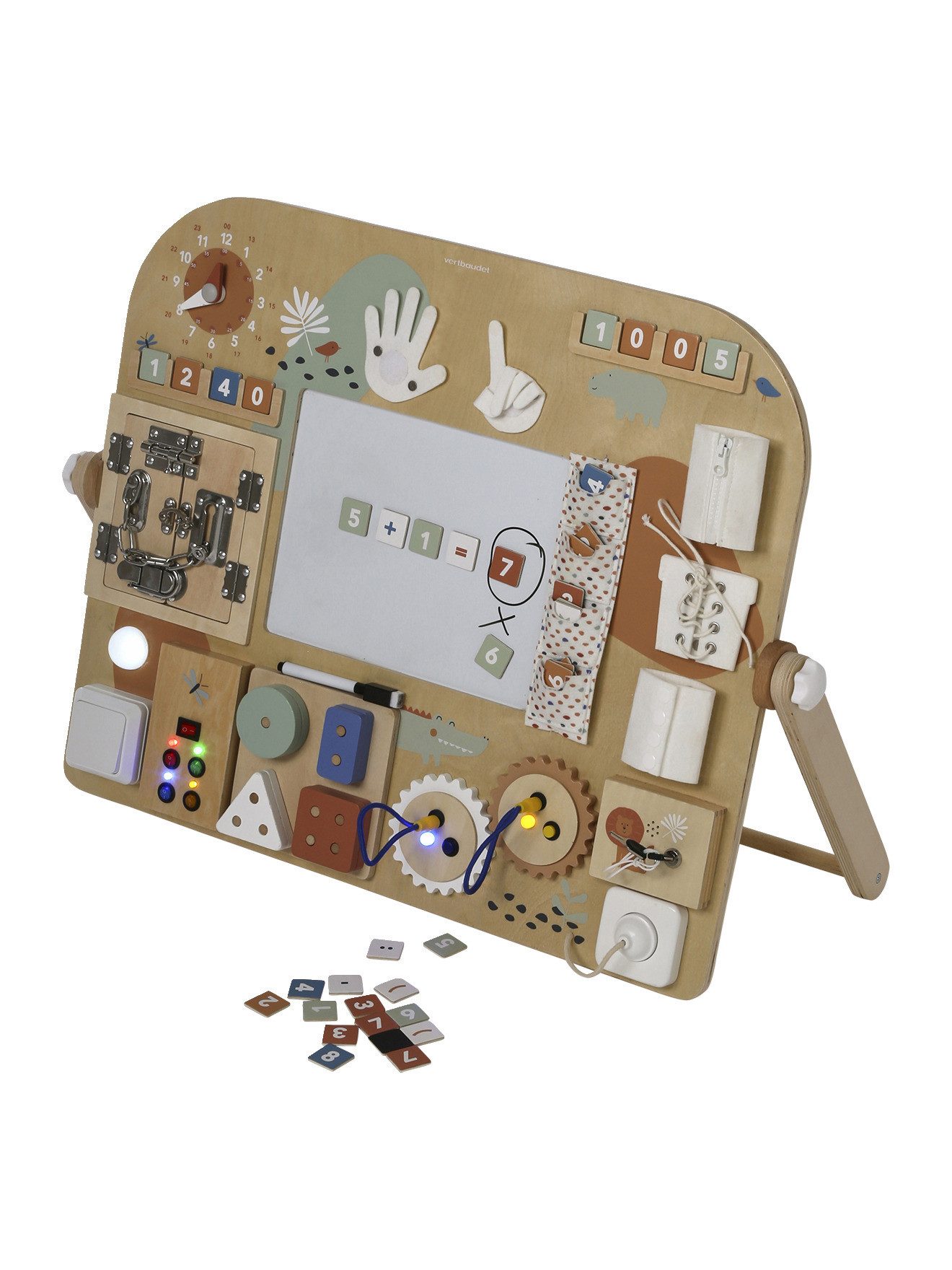 vertbaudet Lernspielzeug Activity-Board, Holz FSC®, Breite: 58cm