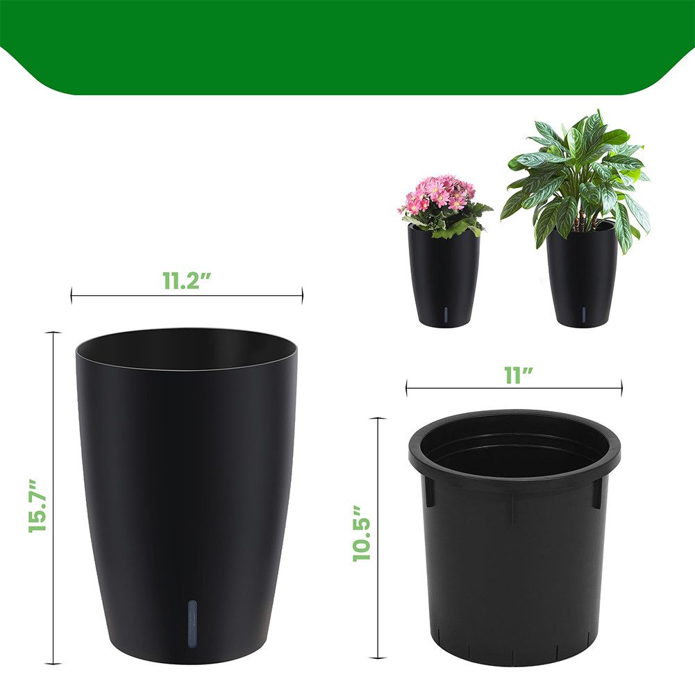 GarveeMore Blumentopf 2-teiliges 16-Zoll-Pflanzgefäß-Set,Selbstbewässernde günstig online kaufen