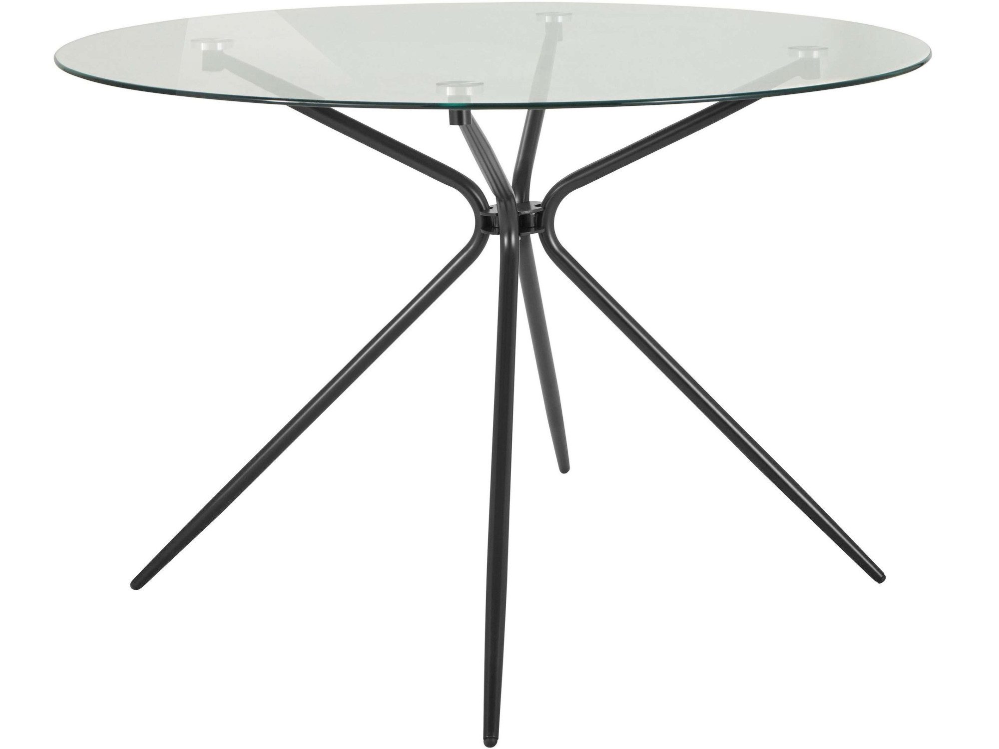 INOSIGN Essgruppe Silvi-Mandy, (Set, 5-tlg., Set 110 cm), Glastisch 110x110 cm mit 4 Stühlen (Veloursstoff), Gestell aus Metall