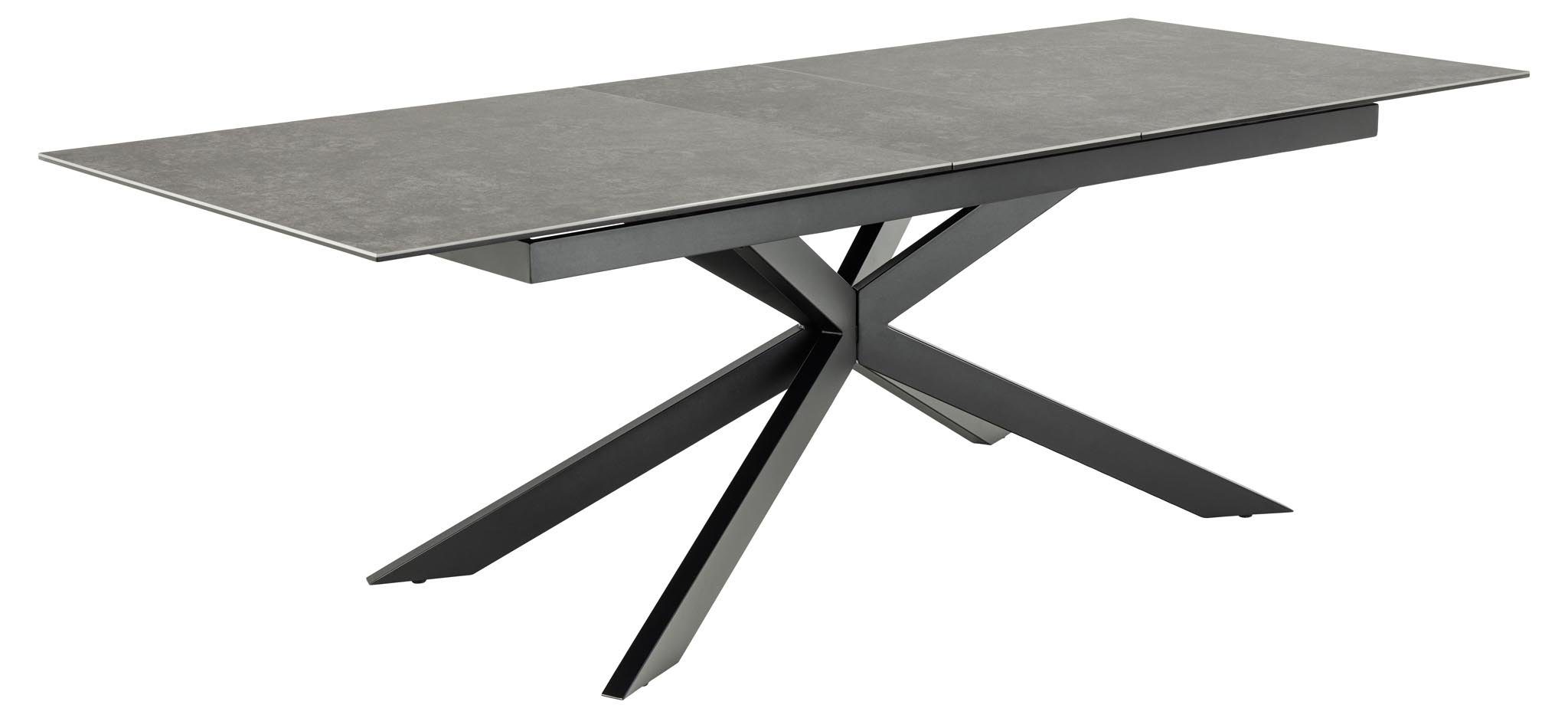 ACTONA GROUP Esstisch Irwine Esstisch 100x200/240cm mit Auszug schwarz.