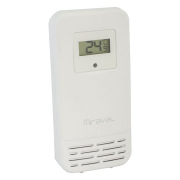 Miraval LCD Funkwecker mit Außensensor Wetterstation Datumsanzeige Funkuhr Kalender Datum 2 Alarme Datumsanzeige Snooze Funkwetterstation (Datumsanzeige, Funksignal, Temperaturanzeige, Aussensensor, AA-Batterien, Schwarz, Großer Display, Funkwecker)