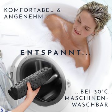 Homerella Wanneneinlage Homerella Badewannenmatte rutschfest Hautsensitiv 88x39cm, INKL. AUFHÄNGUNG Antirutschmatte Badewanne BPA frei Duschmatte schimmelresistent & maschinenwaschbar Badematte rutschfest