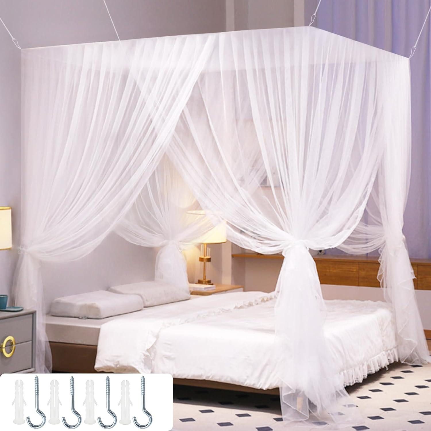 LuxusKollektion Moskitonetz Moskitonetz Bett Doppelbett 190cm günstig online kaufen