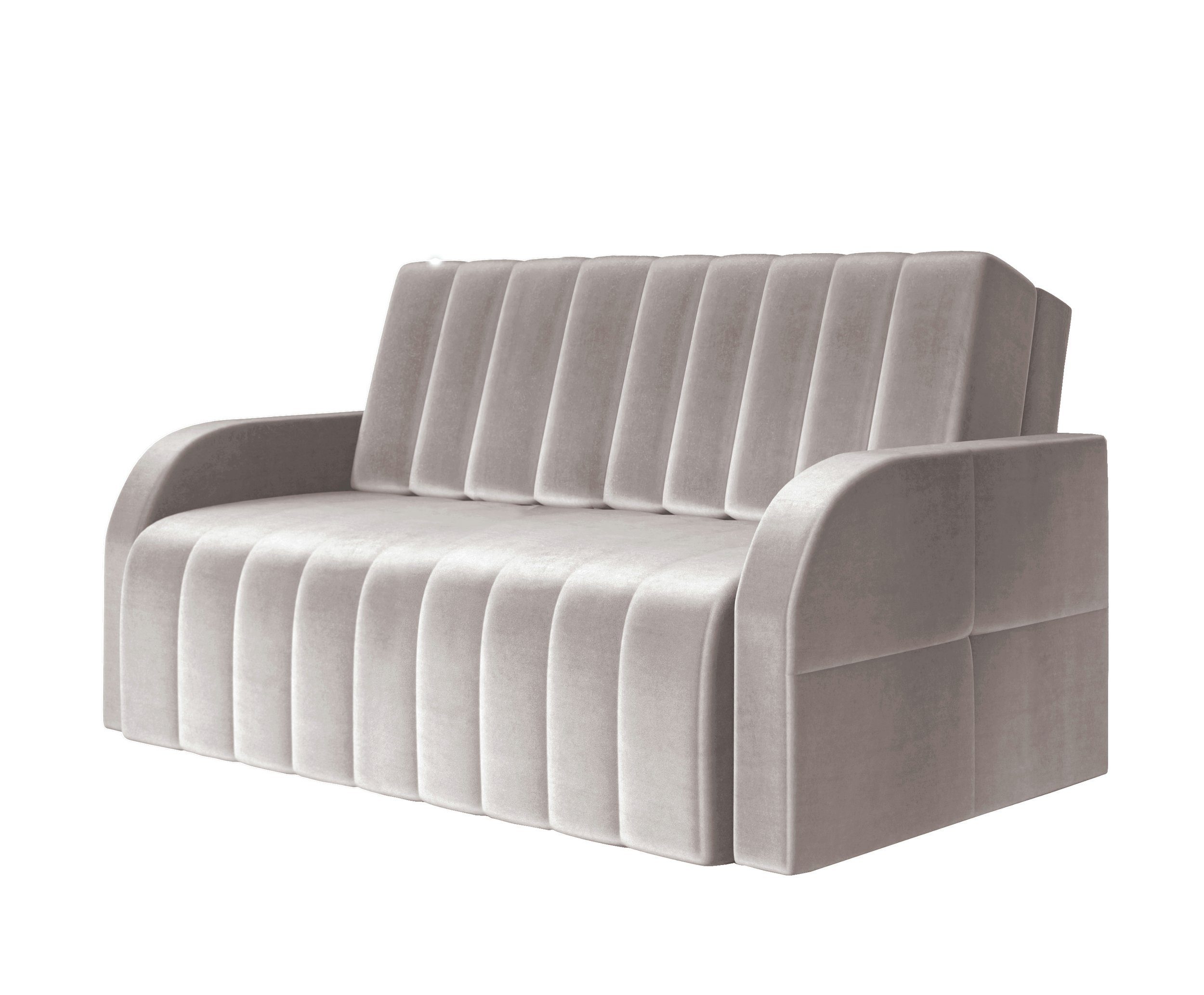 MOEBLO Kindersofa aus Samt MONTANA 120, Schlafsessel Sofa Sessel Jugendsofa Schlafsofa 2-Sitzer Gästebett mit Schlaffunktion, mit Bettkasten, mit Relaxfunktion, - (BxHxT):141x104x90cm