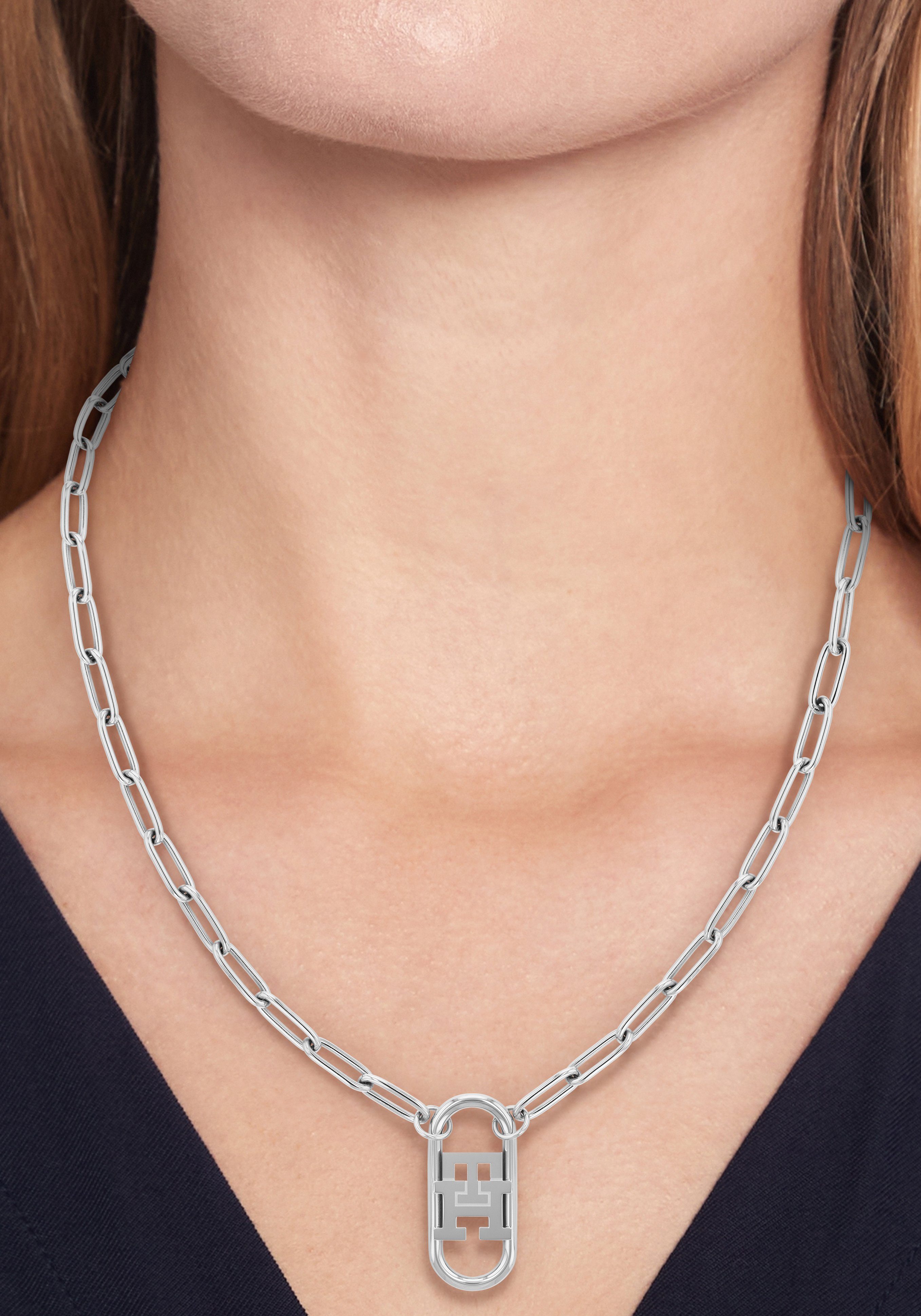 Tommy Hilfiger Kette mit Anhänger Schmu...