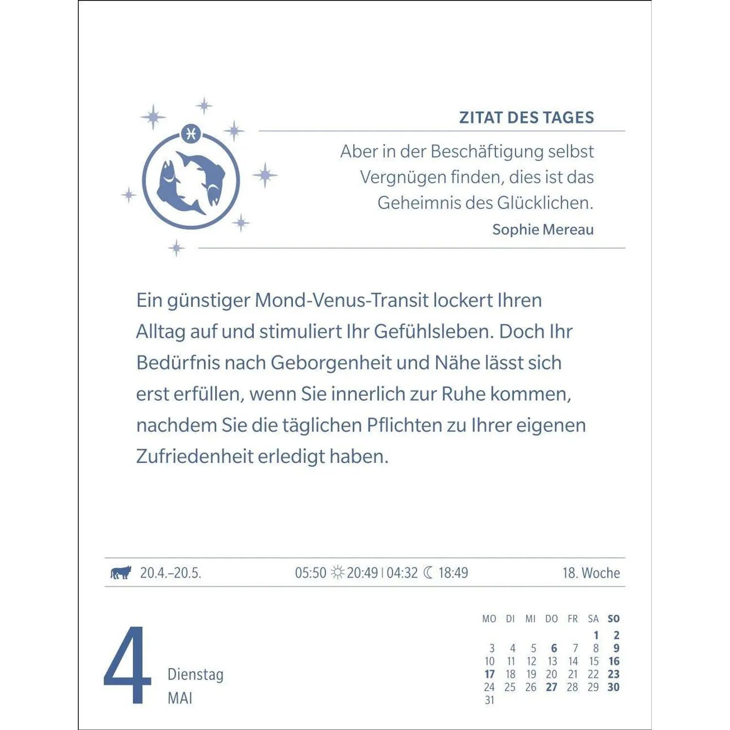 Harenberg Kalender Verlag Abreißkalender Fische Sternzeichenkalender 2027 - Tagesabreißkalender - Ihr...
