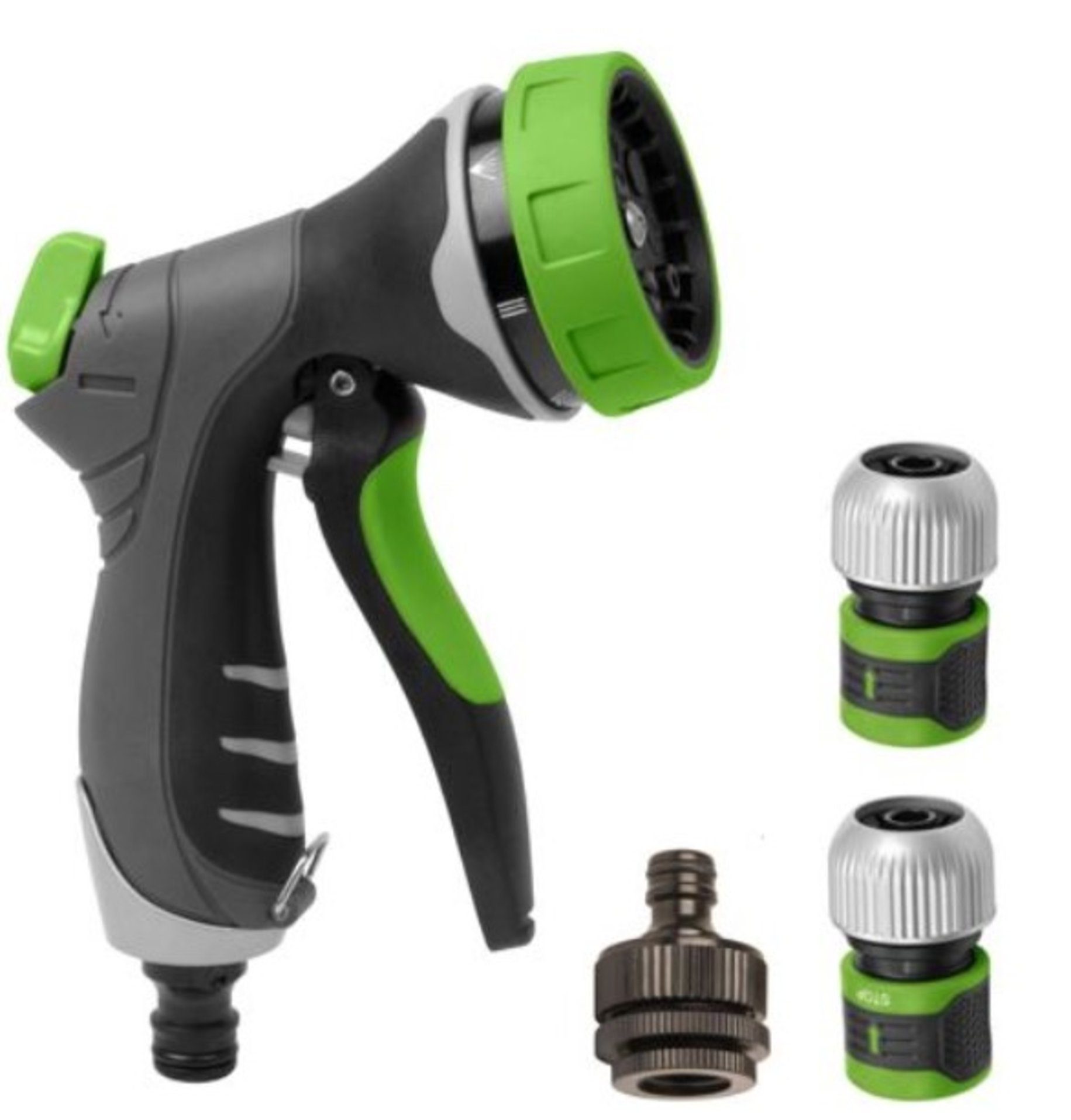 Dehner Regner Multifunktionsbrause-Set, mit Wasserstop/Hahnstück, perfekte Set für die Bewässerung des Gartens