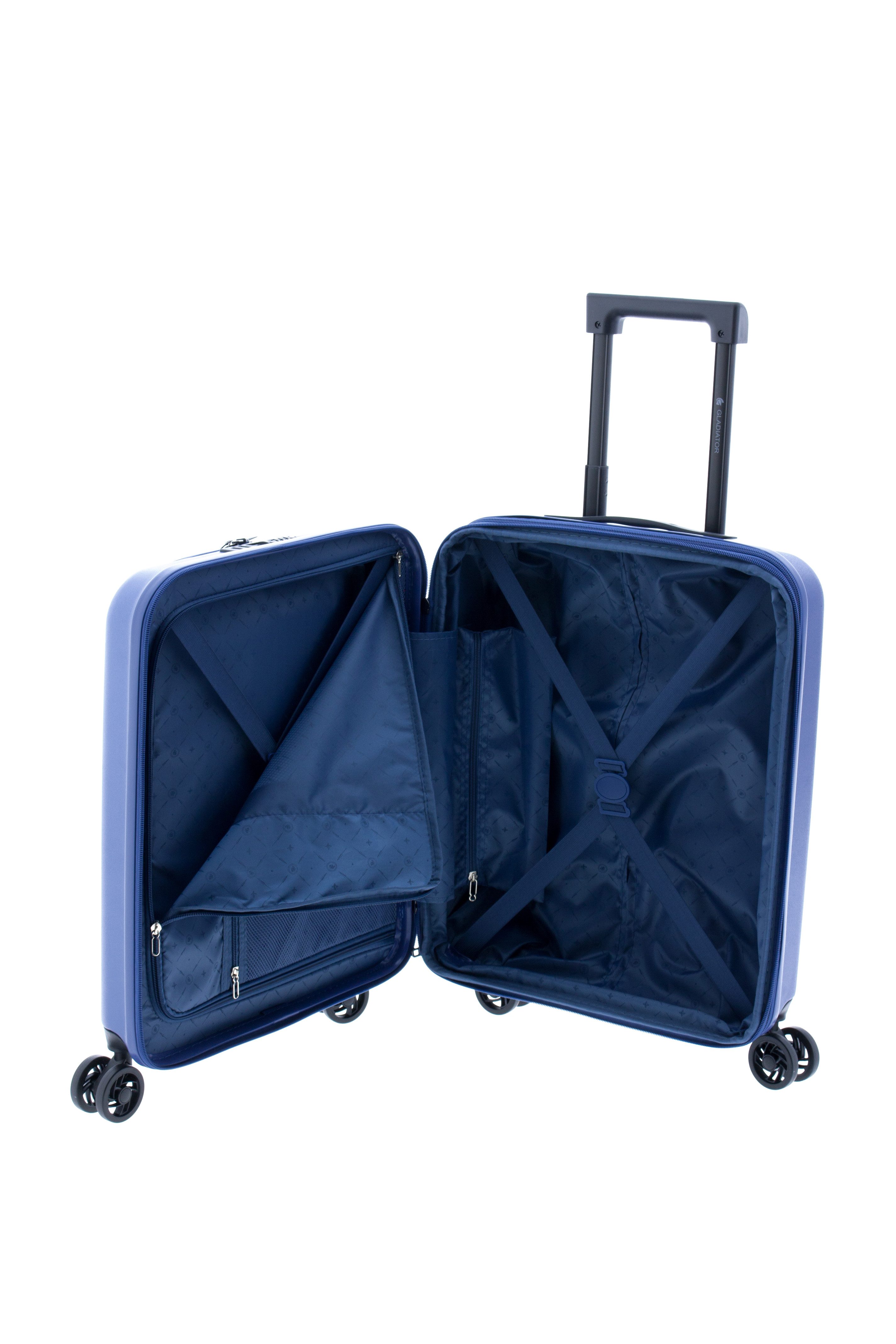 GLADIATOR Hartschalen-Trolley Set 2-tlg. 65 + 55 cm, 4 Doppel-Rollen, TSA, Dehnfalte, div. Farben