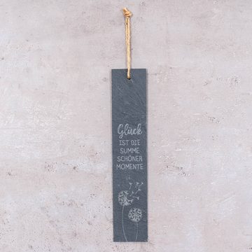 Levandeo® Wandbild, Schiefer Schilder Glück H30cm Sprüche Deko Schild Schiefertafel