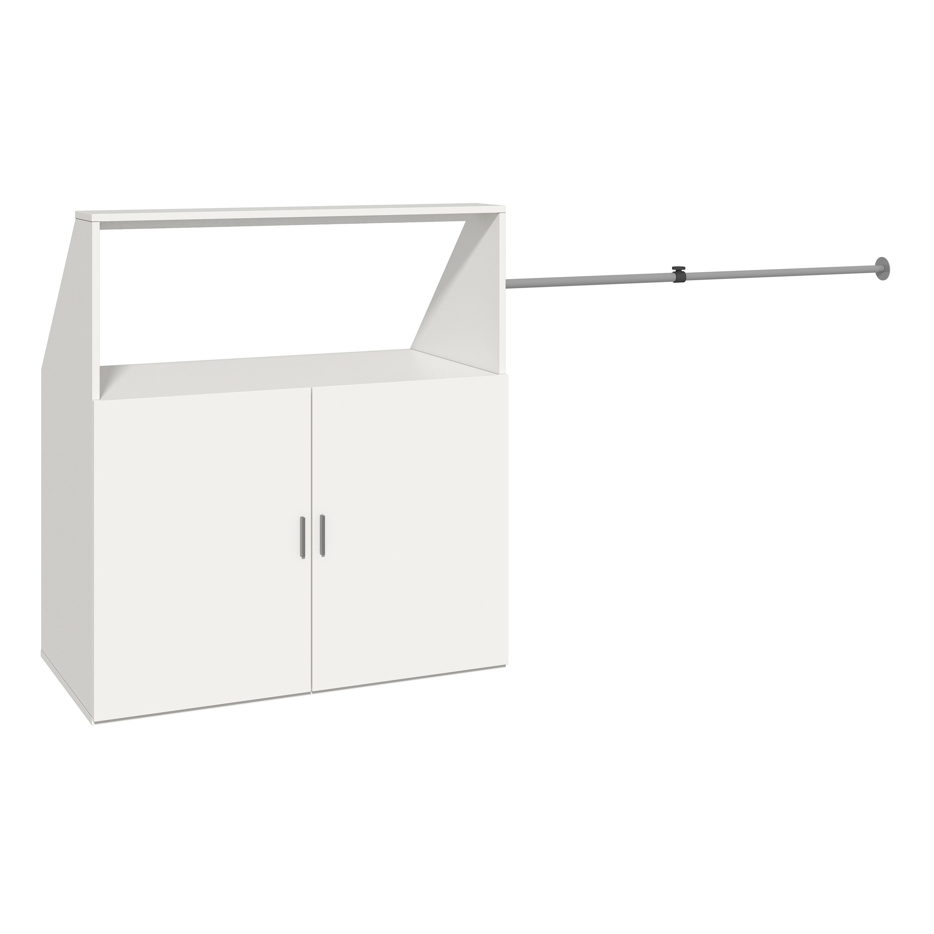 VCM Kleiderschrank Dacho M Garderobe B. 90 x T. 52 x H. 100 cm Für Dachschräge mit Kleiderstange, viel Stauraum – Bild 2 von 5