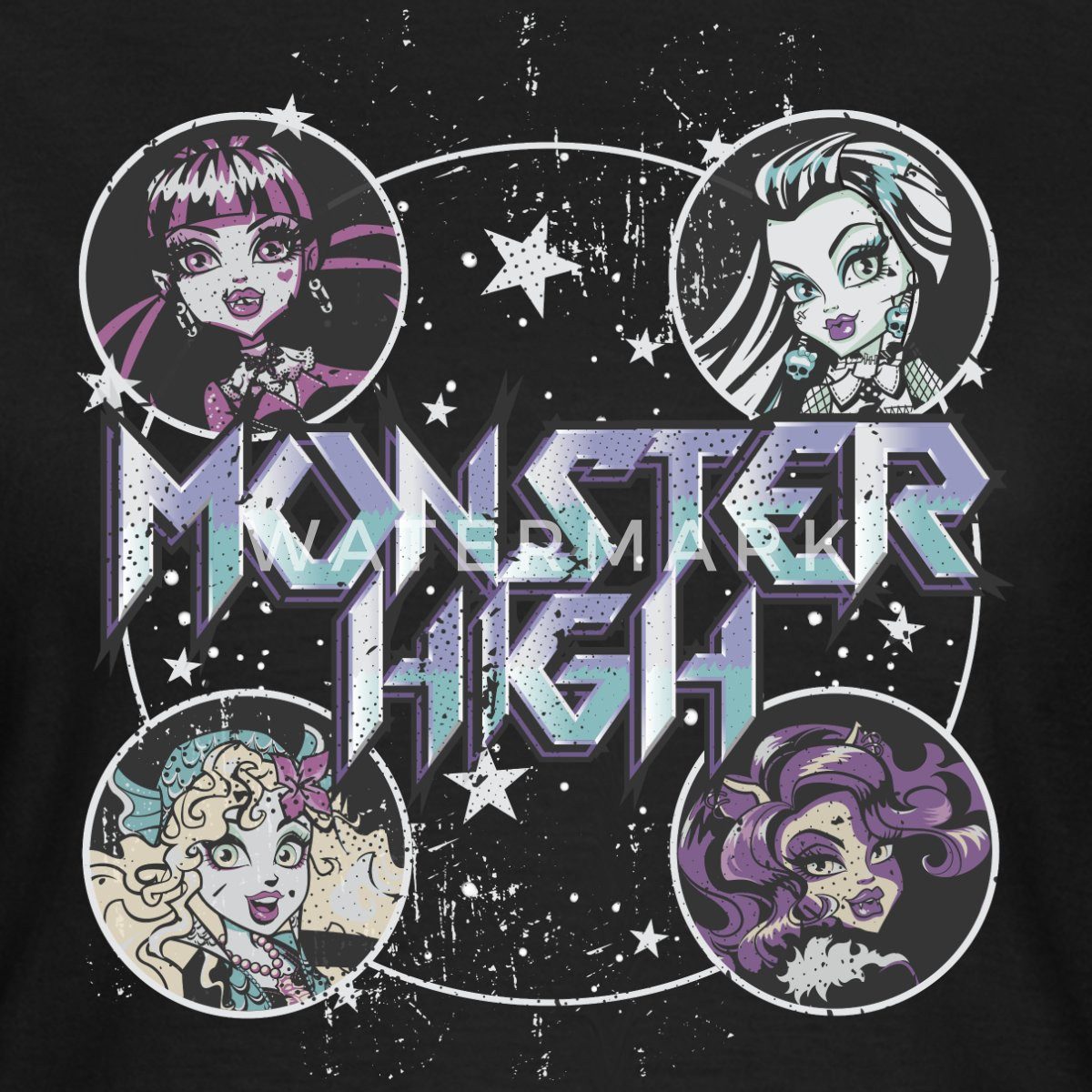 Spreadshirt T-Shirt Monster High™ Draculaura, Frankie Stein & Freunde Frauen T-Shirt (1-tlg) Slim Fit, fällt klein aus
